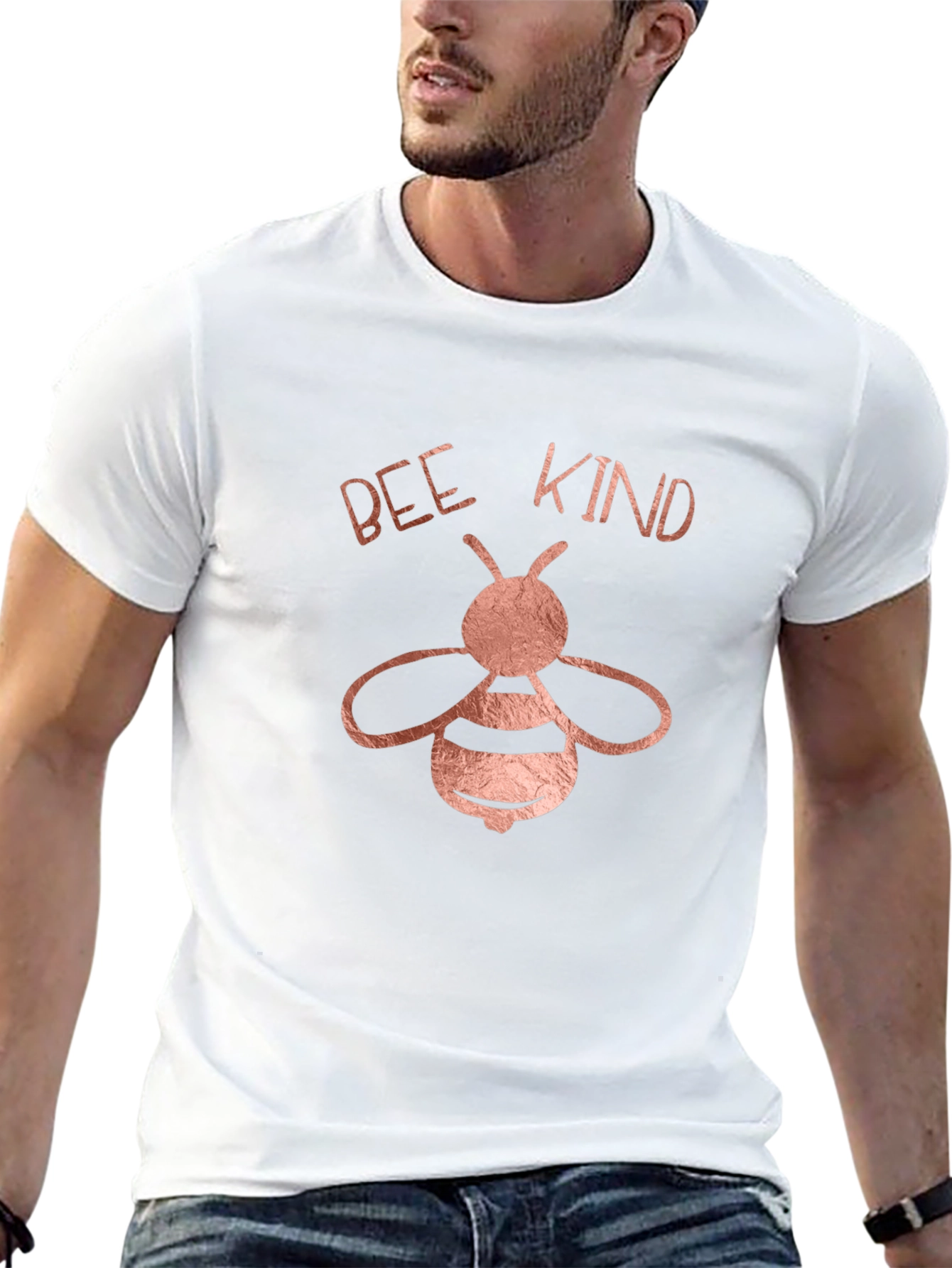 Bee Kind Graphic Tee - Black Crew Neck Shirt