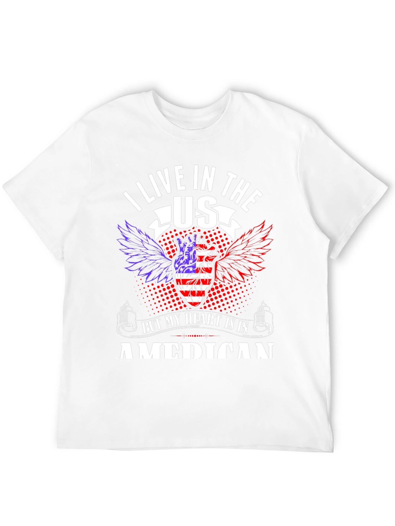 Patriotic Heart USA Mens T-Shirt