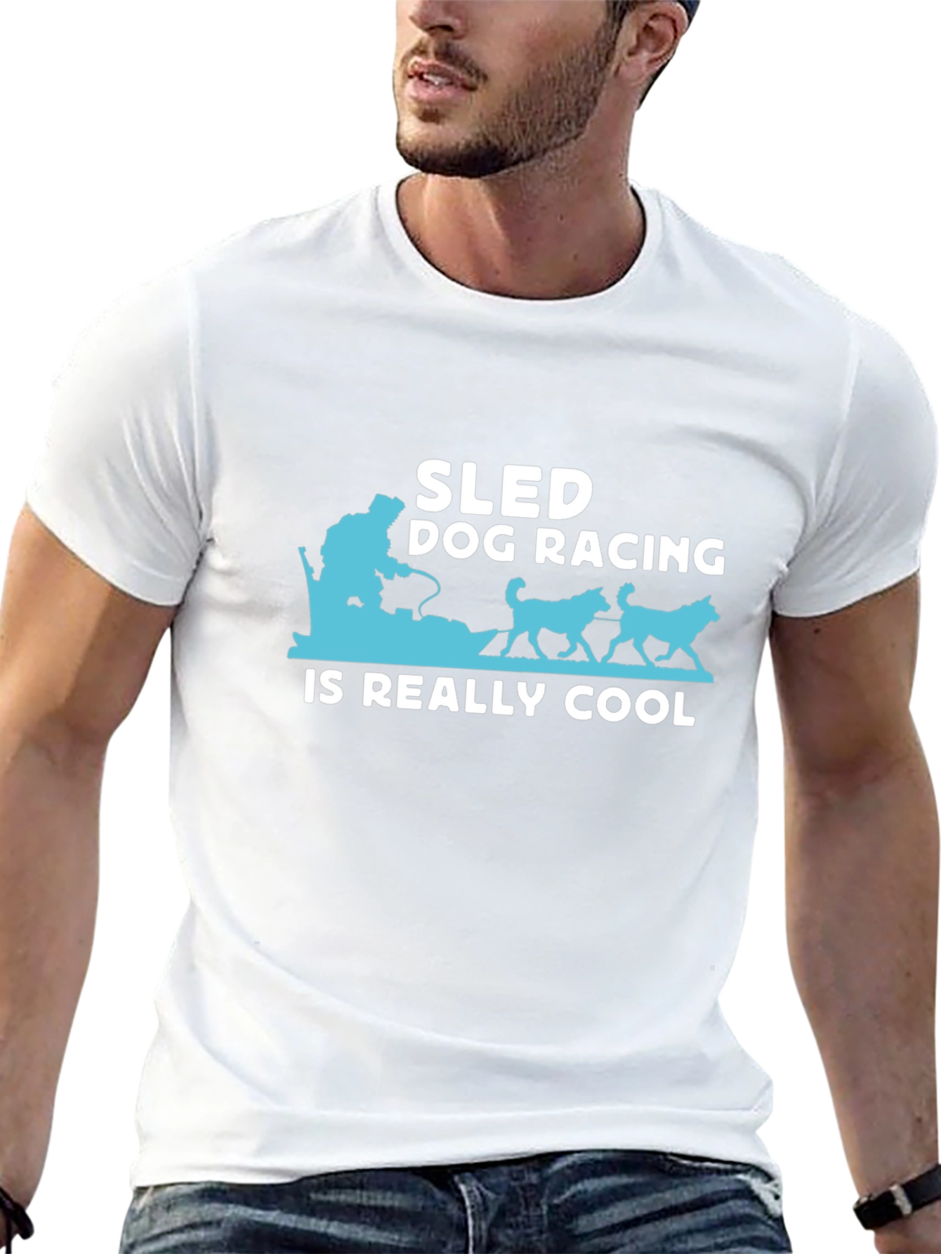 Sled Dog Racing T-Shirt - Cool Graphic Tee