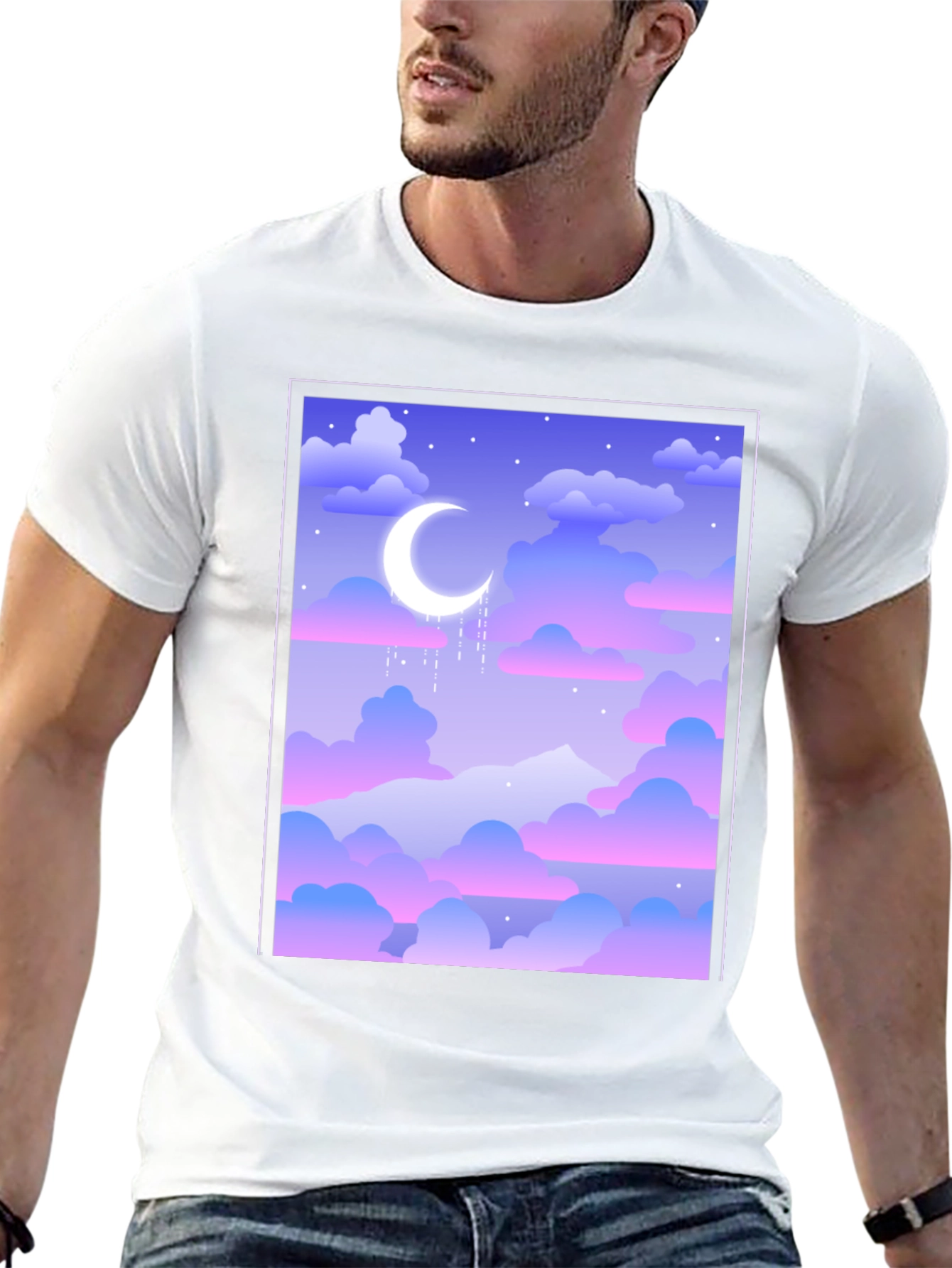 Dreamy Moonscape Black Tee