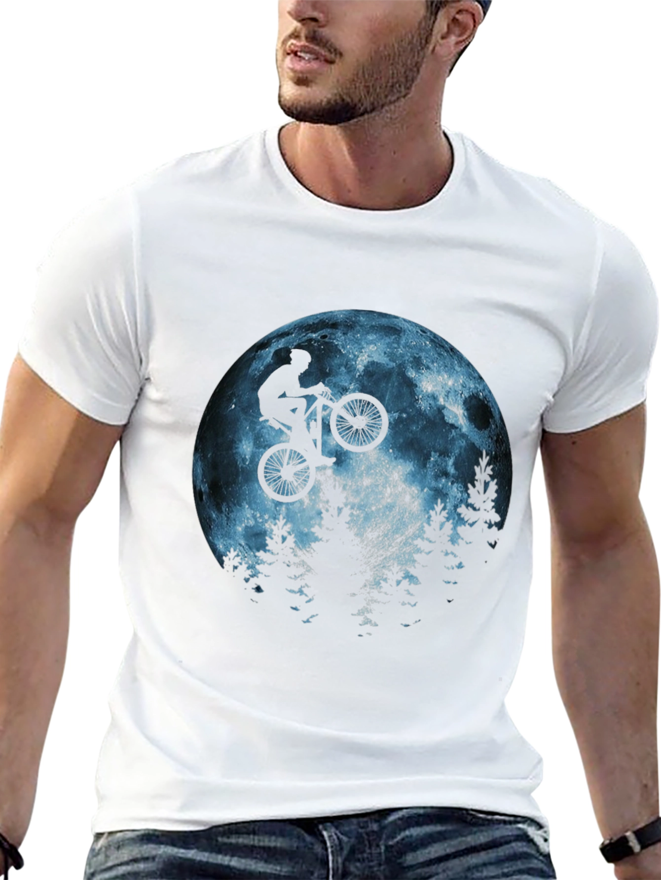 Mountain Bike Moon Ride Graphic Tee