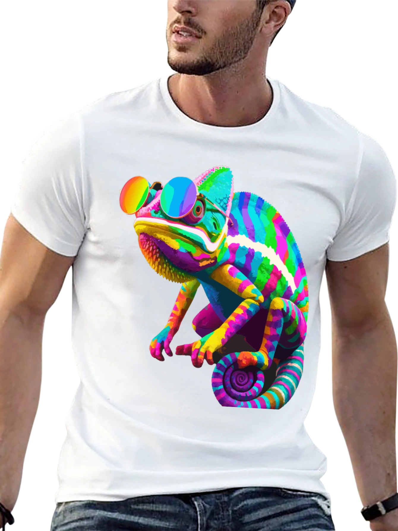 Cool Chameleon Graphic T-Shirt