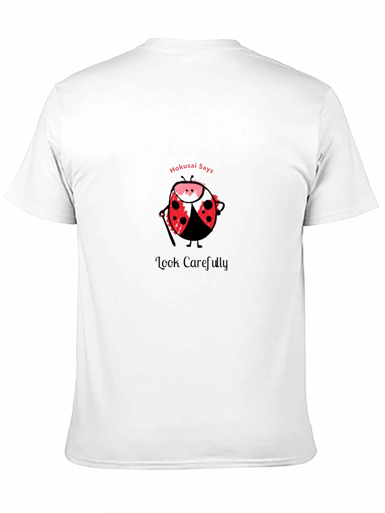 Hokusai Ladybug Graphic T-Shirt - Look Carefully