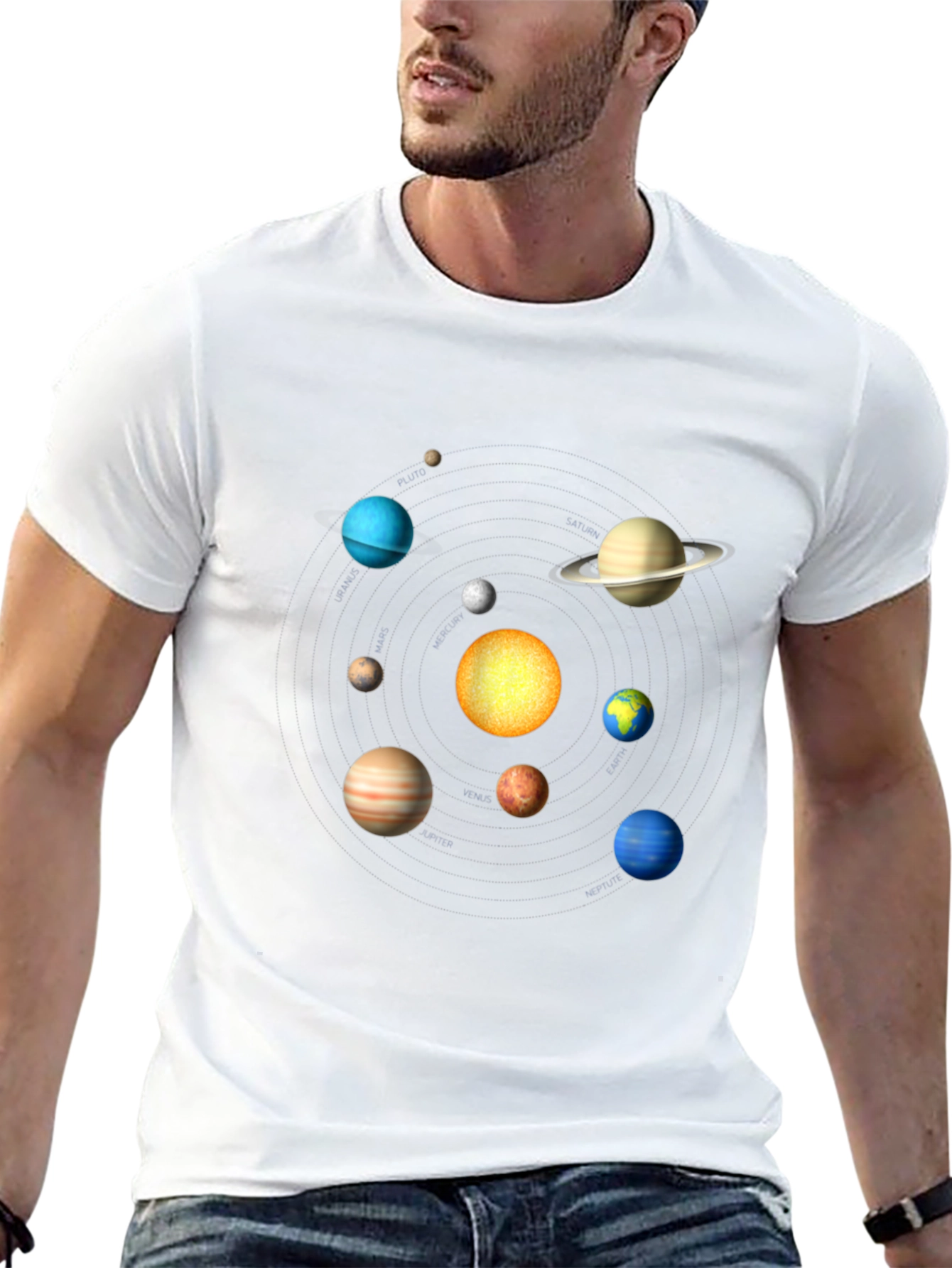 Planets Graphic T-Shirt - Space Enthusiast Tee