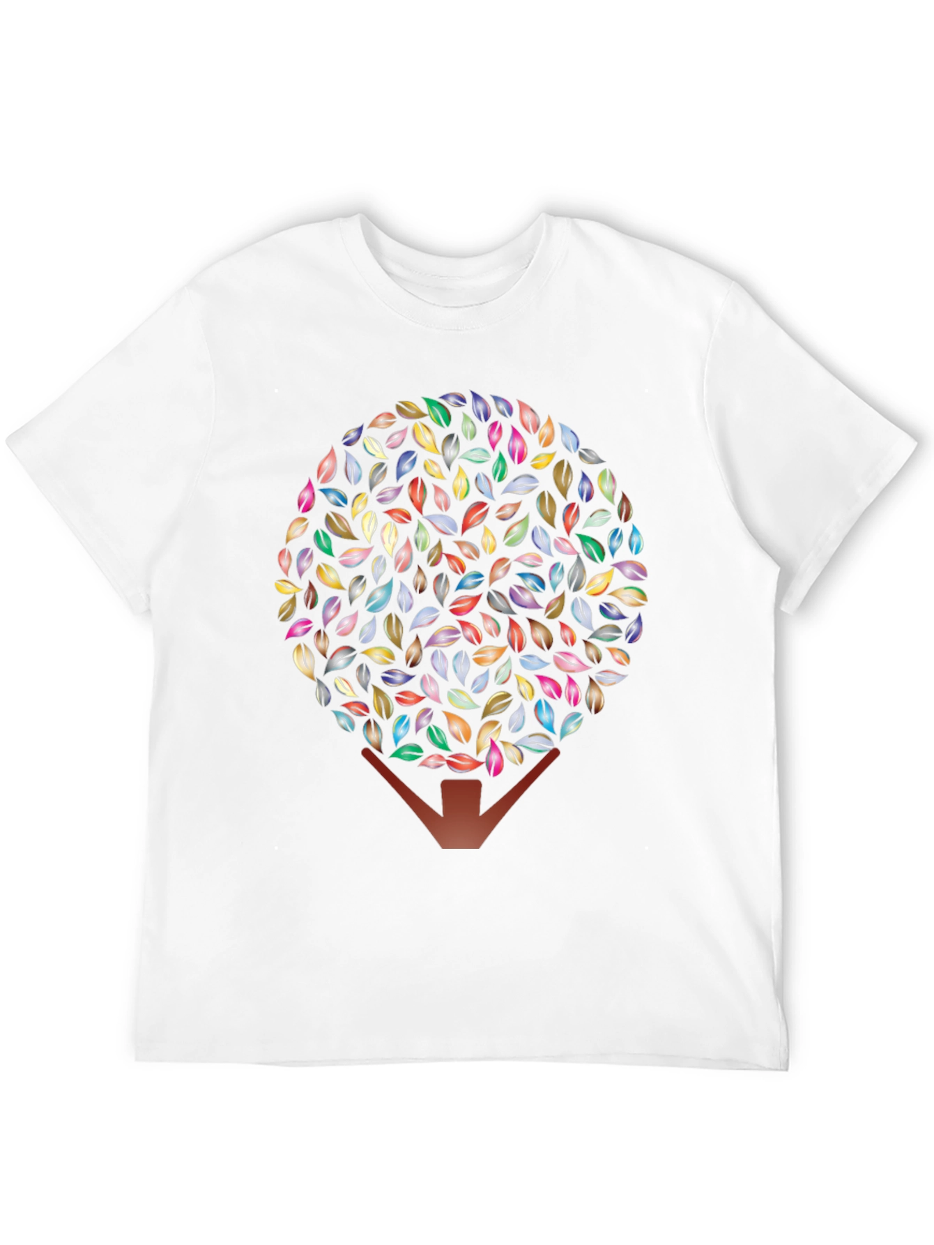 Leaf Tree Graphic Black T-Shirt