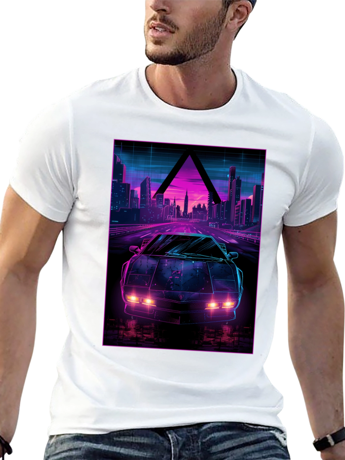 Retro Wave Synthwave Car T-Shirt