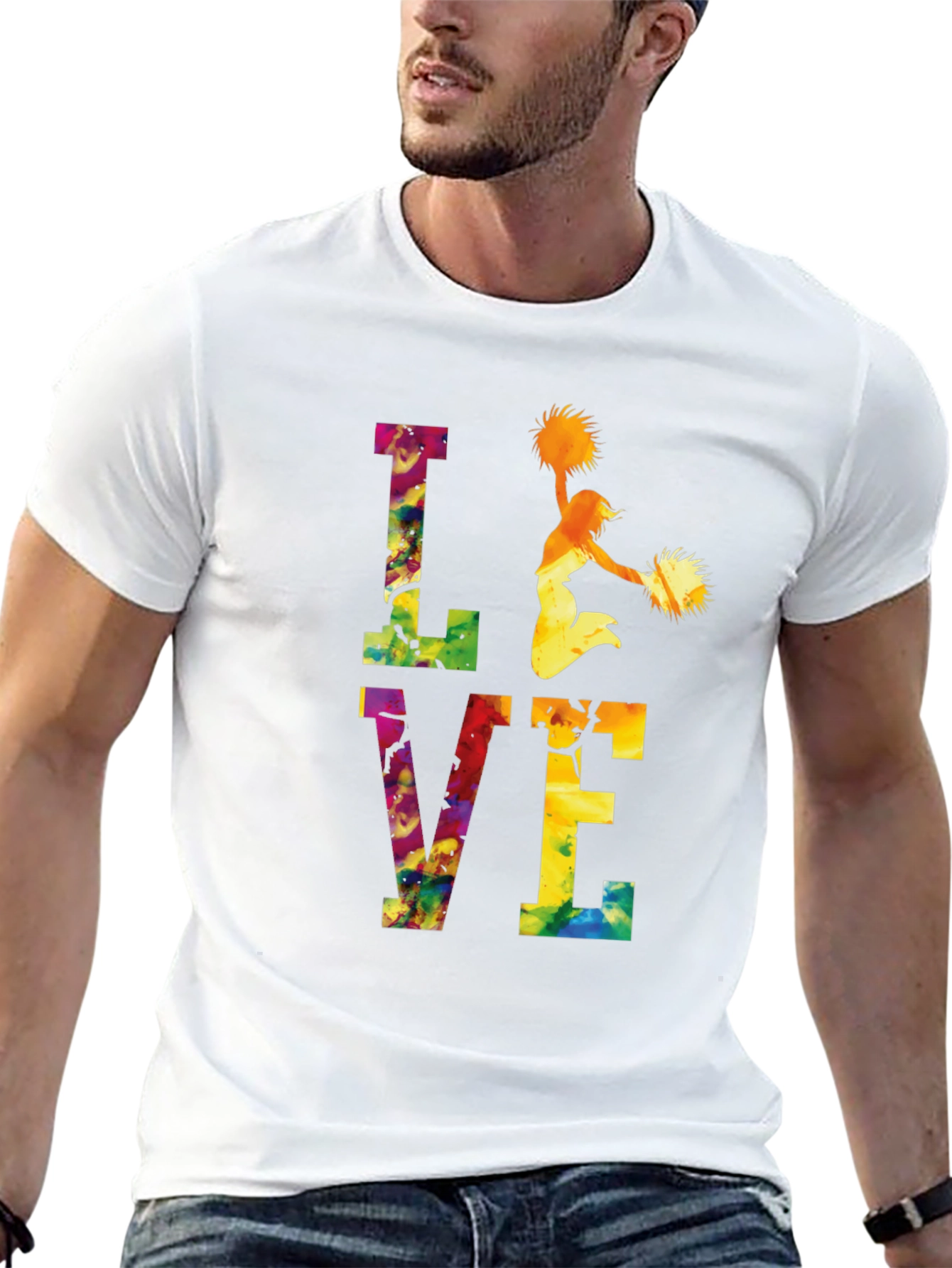 LOVE Cheerleader Graphic T-Shirt