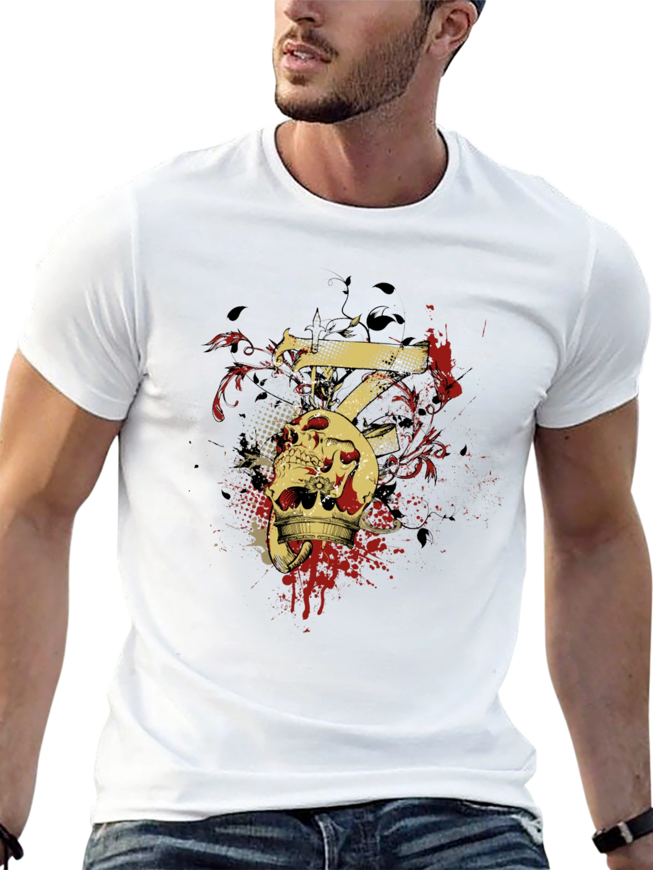 Skull Crown Tee - Edgy Graphic T-Shirt