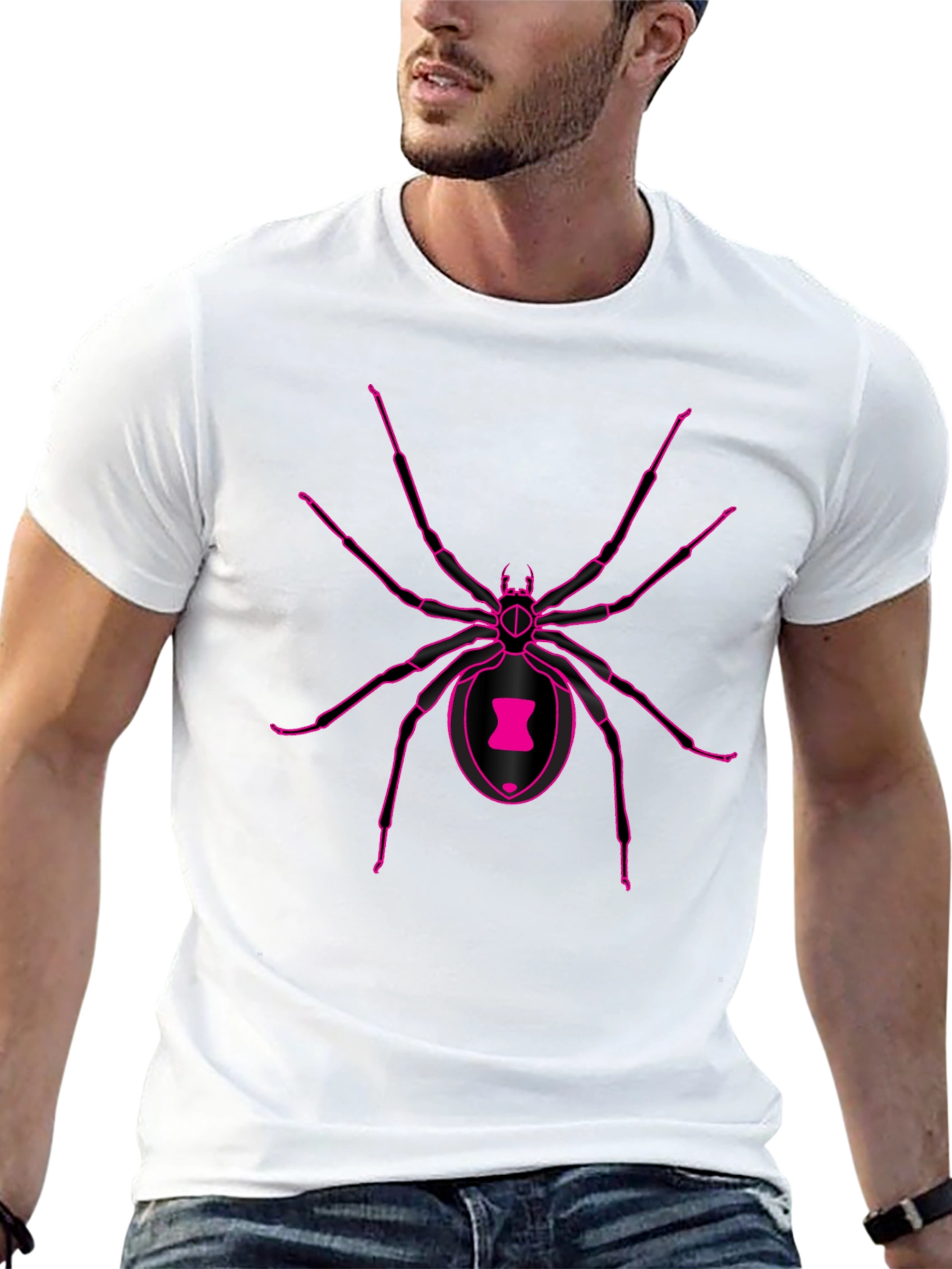 Black Widow Spider Graphic Tee - Mens
