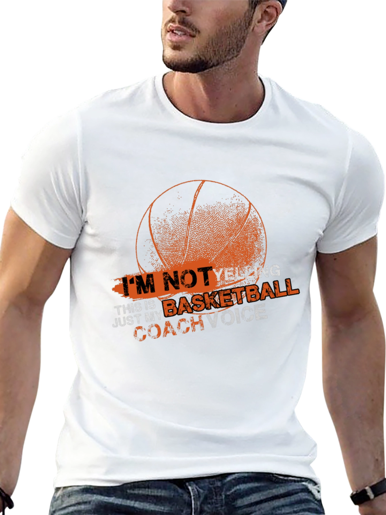 Basketball Coach Tee: Im Not Yelling!