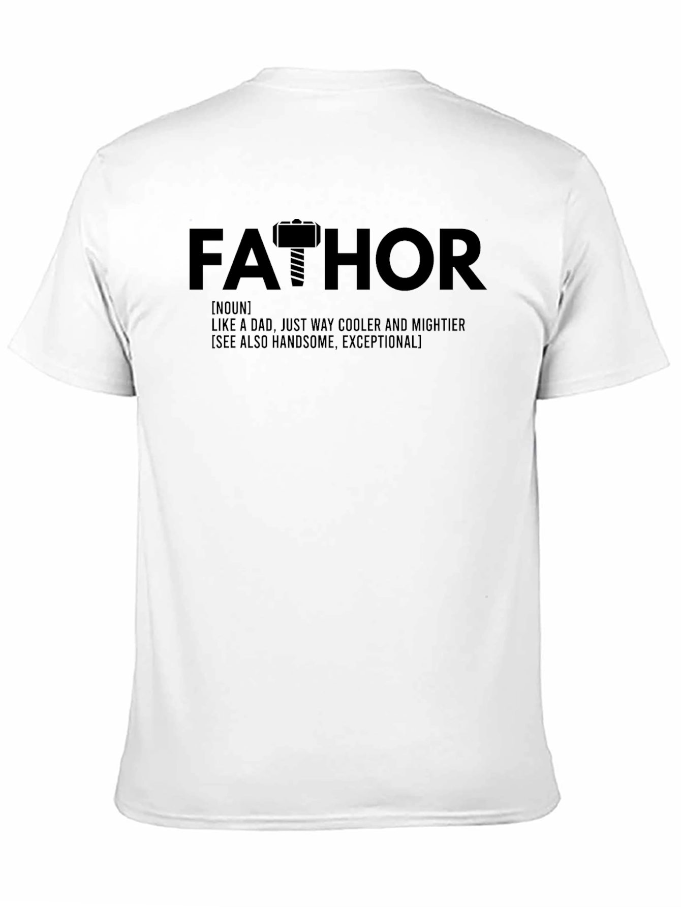 Fathor Definition Black T-Shirt - Cool Dad Mightier