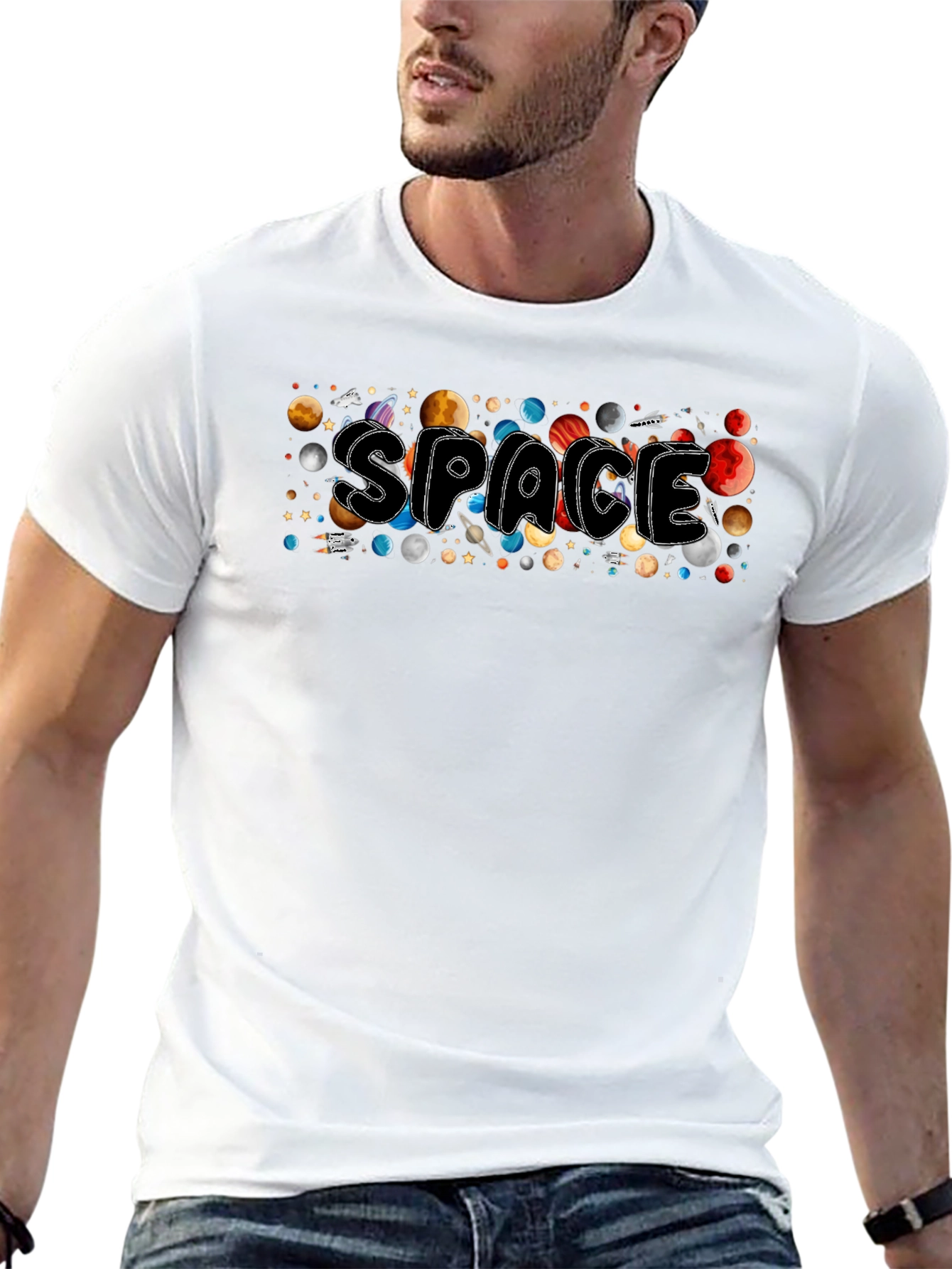 Space Planets Graphic T-Shirt
