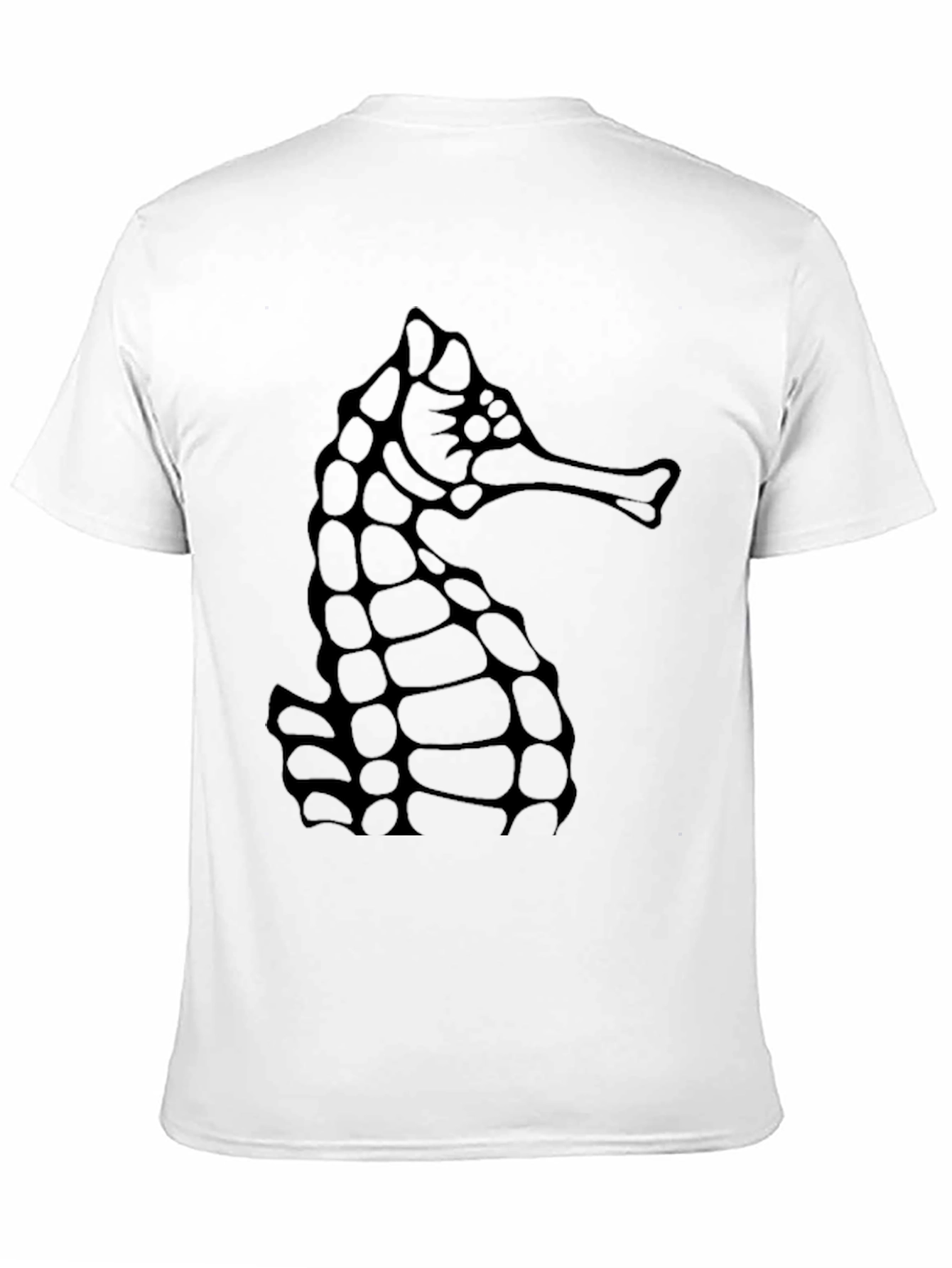 Mens Black Seahorse Graphic T-Shirt