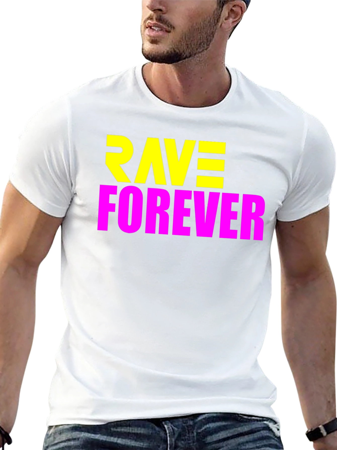 Rave Forever Graphic Tee - Bold Party T-Shirt