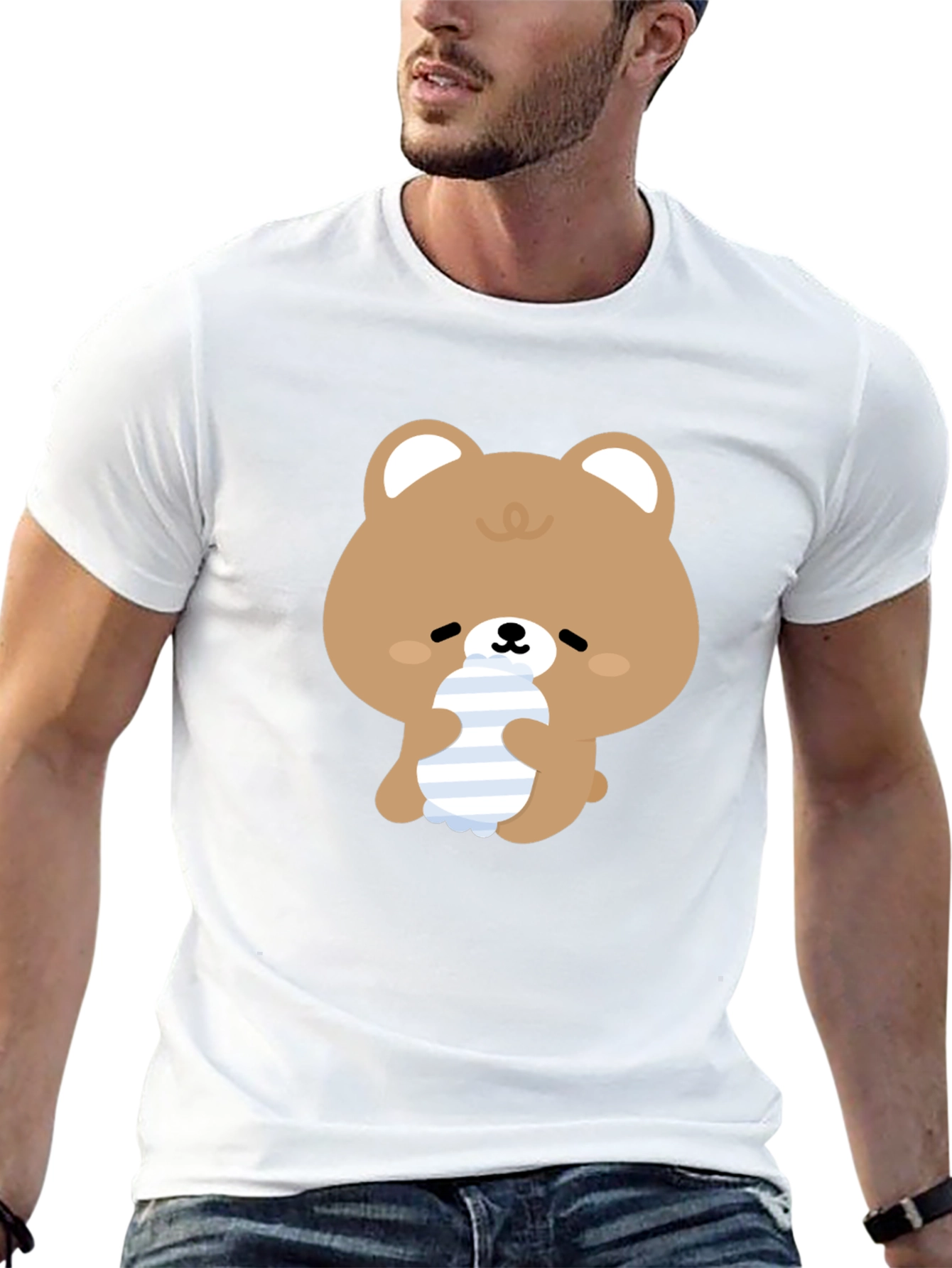 Cute Bear Graphic Tee - Soft & Stylish