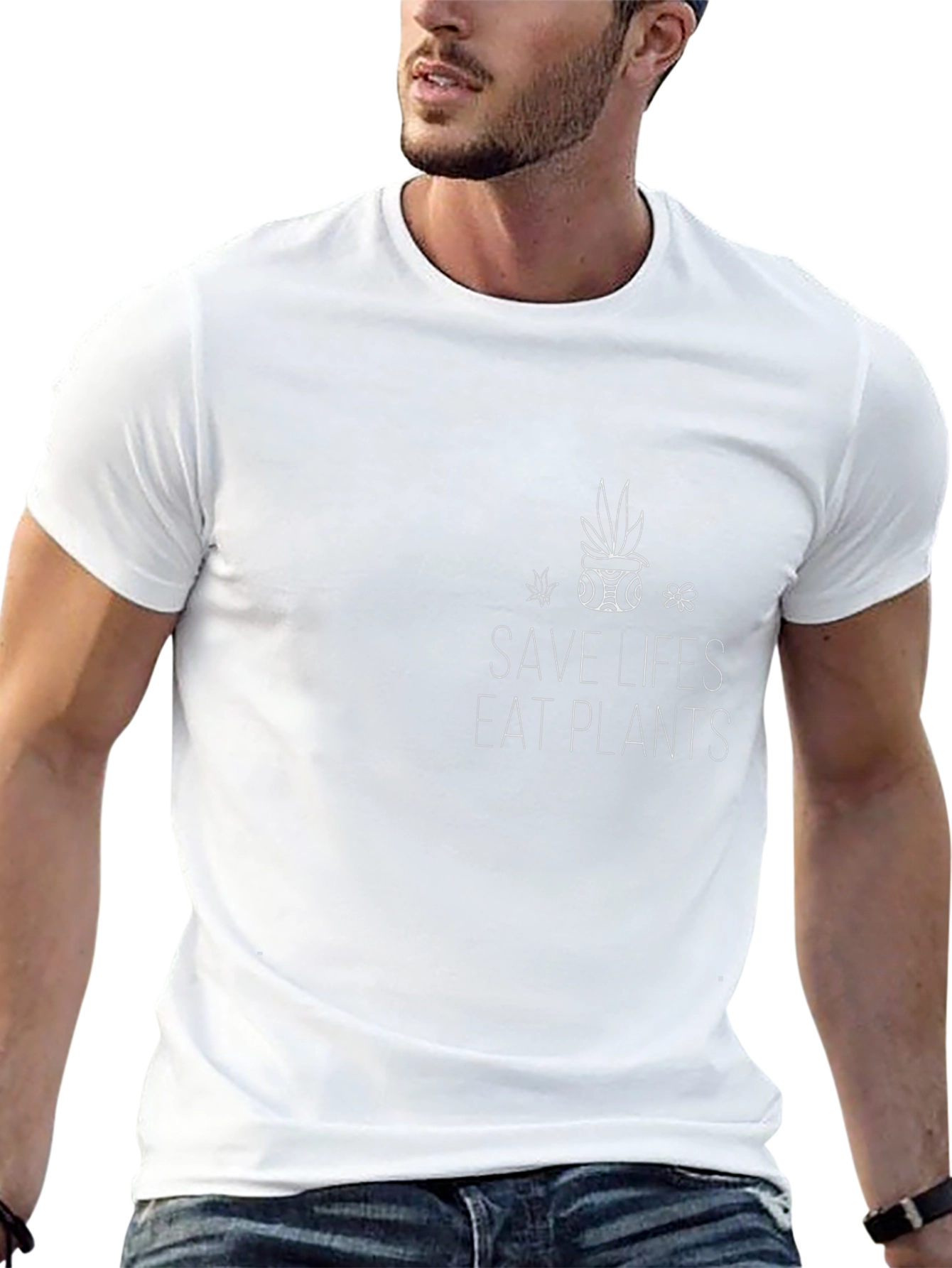 Save Lives Eat Plants Graphic Tee