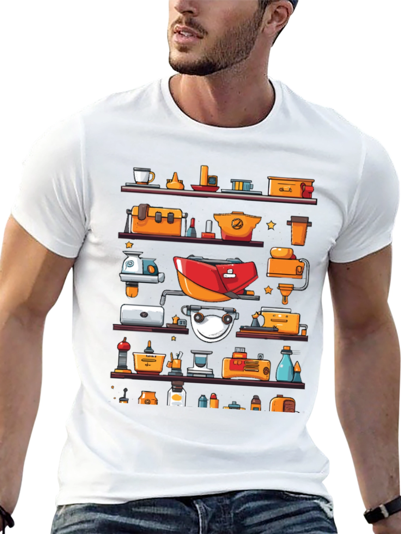 Shelf of Objects Graphic T-Shirt