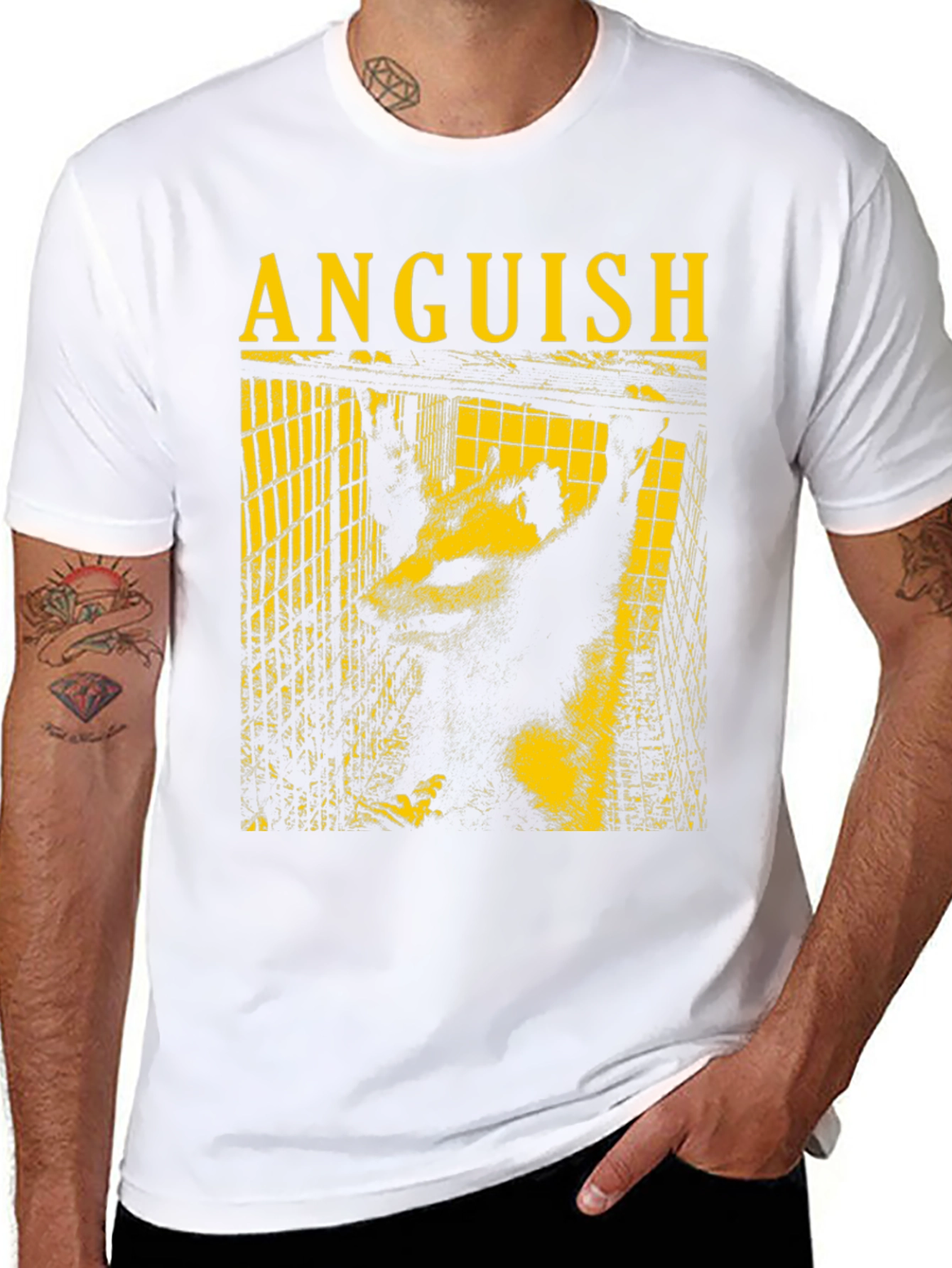 Anguish Graphic Tee - Mens Black T-Shirt