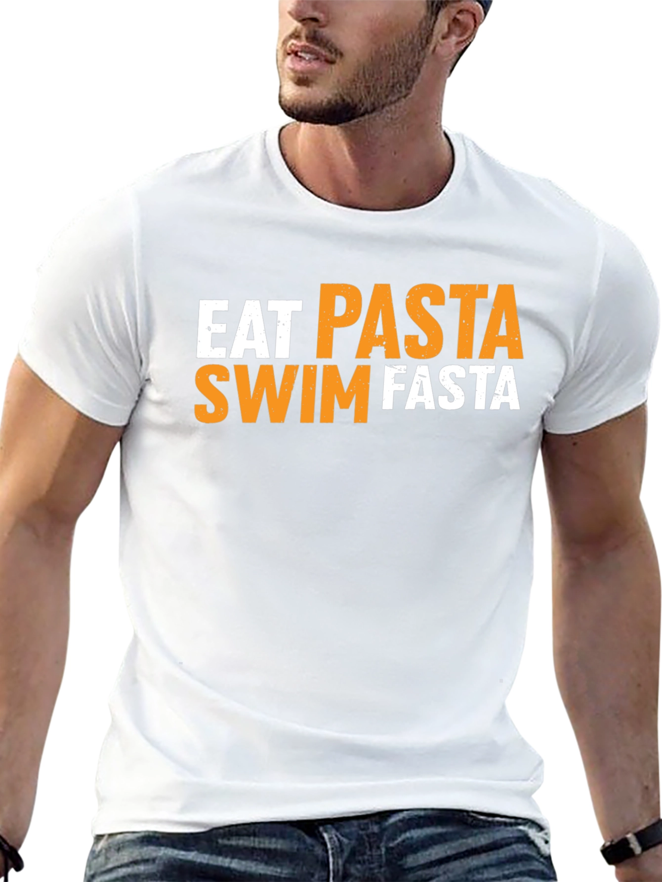 Eat Pasta Swim Fasta Black T-Shirt