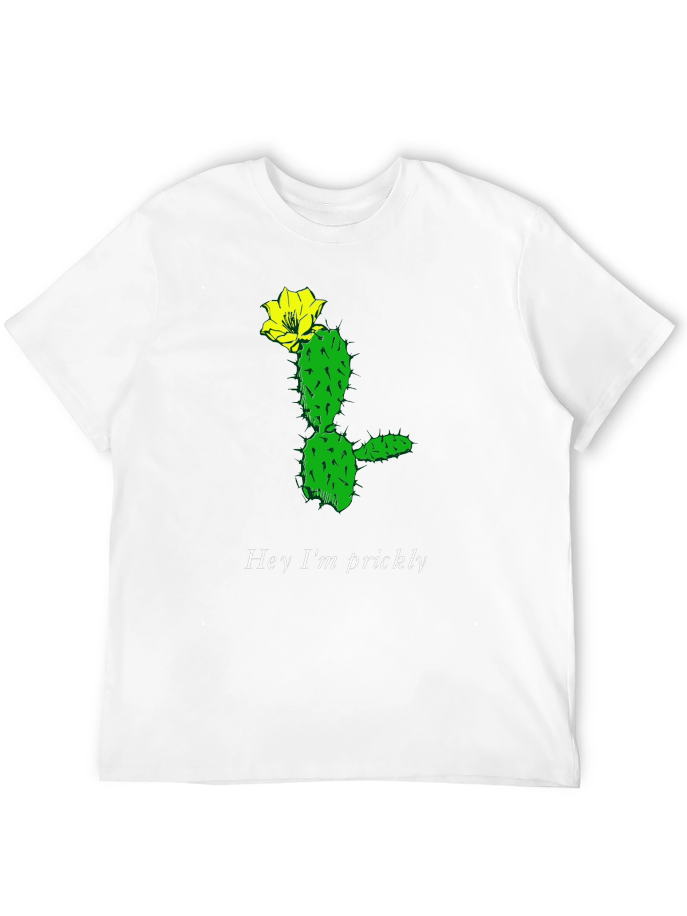 Prickly Cactus Graphic T-Shirt - Black