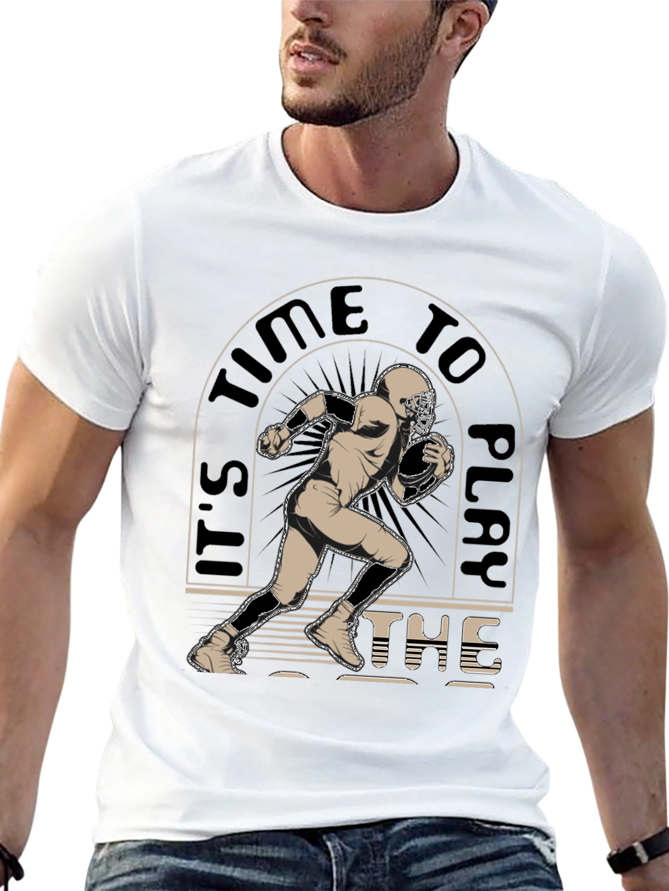 Its Time To Play the Game Black Graphic Tee
