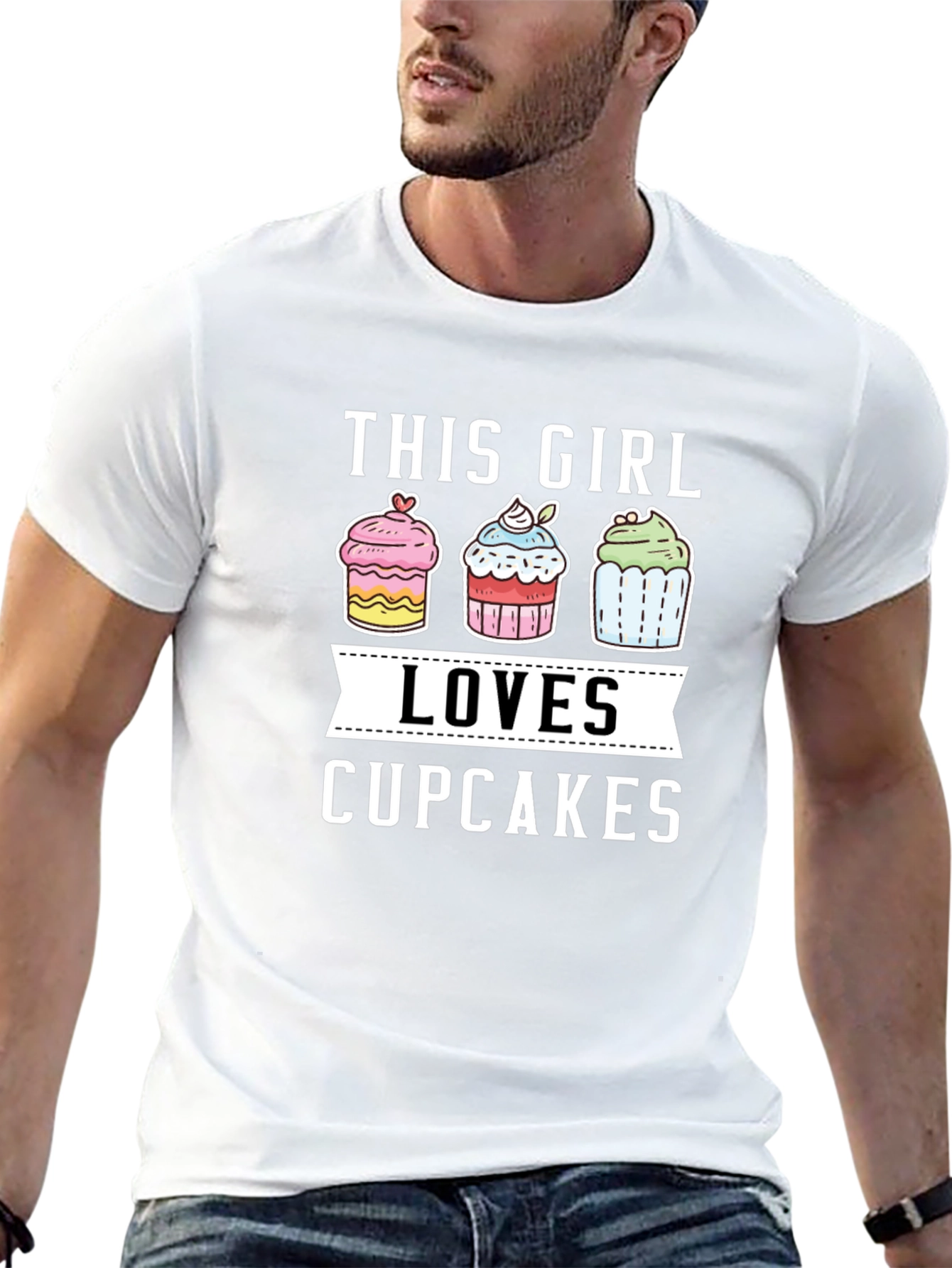 This Girl Loves Cupcakes Graphic T-Shirt
