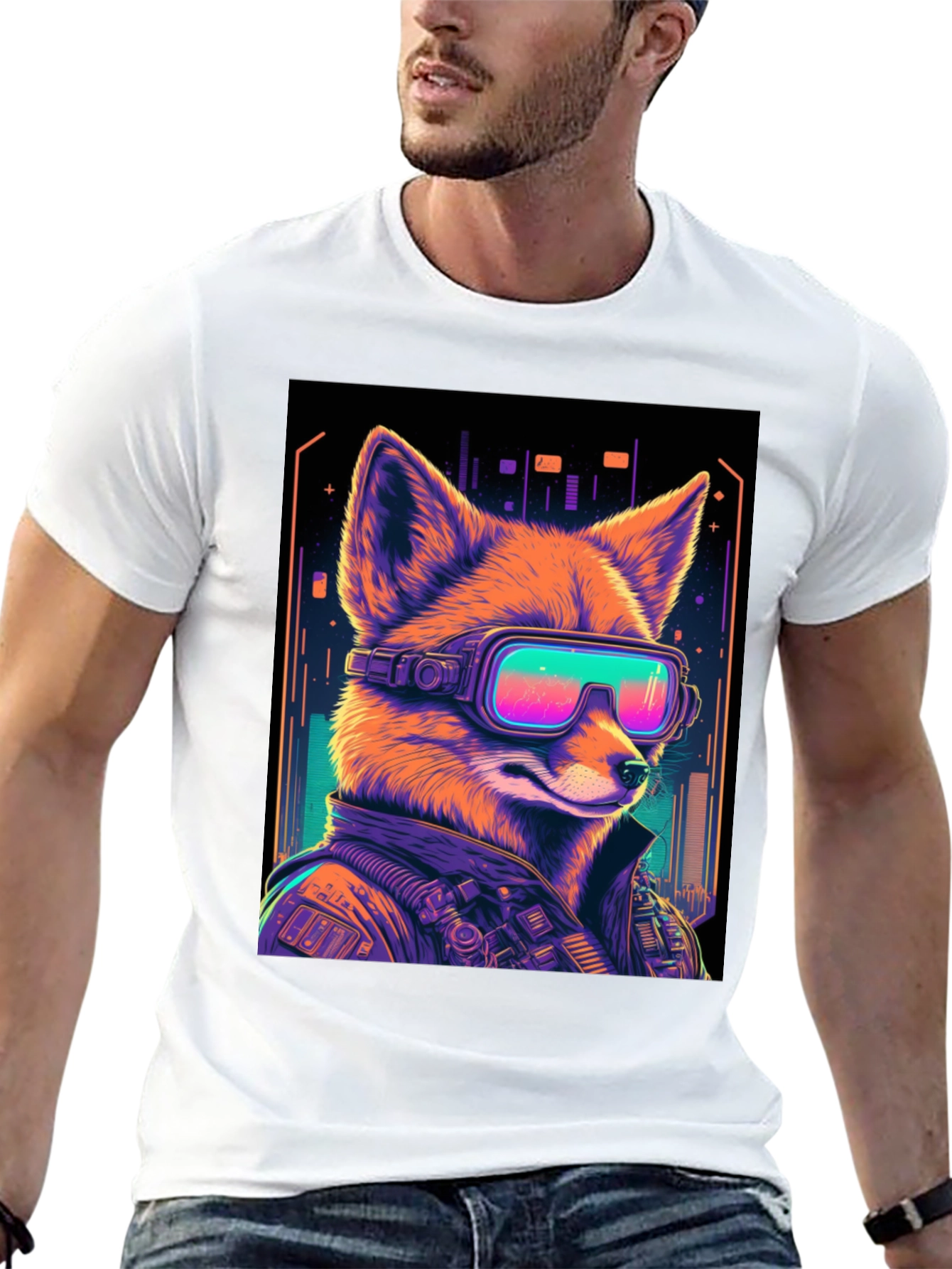 Cyberpunk Fox T-Shirt