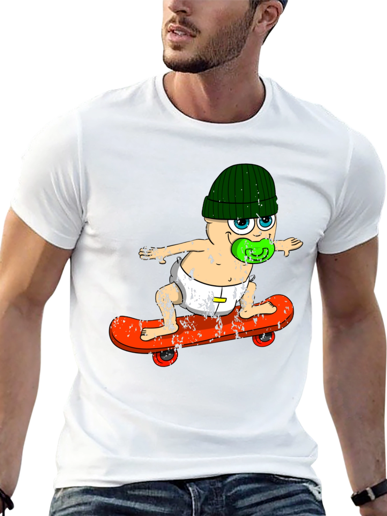 Baby Skateboarder T-Shirt - Cool Graphic Tee
