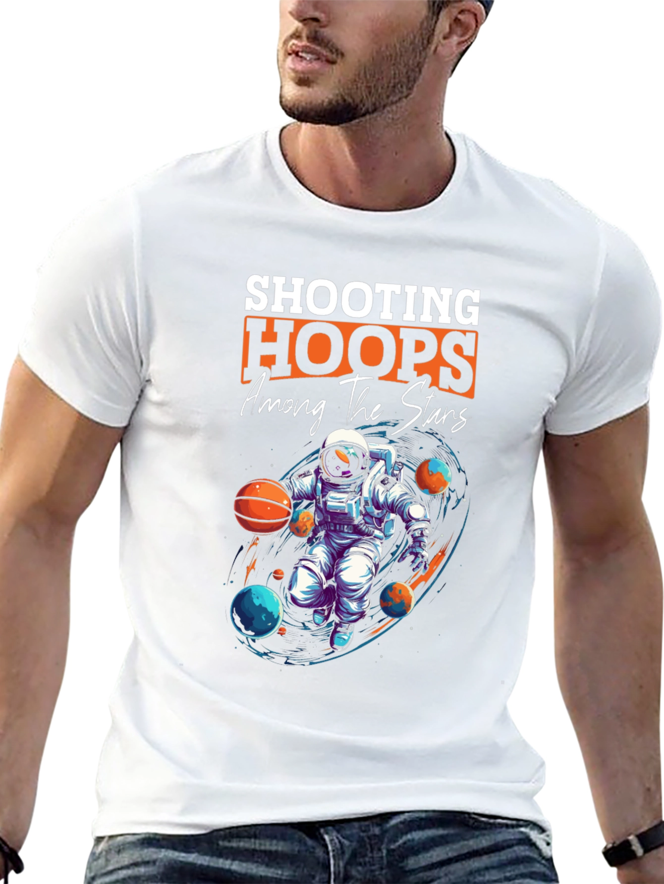 Shooting Hoops Among the Stars T-Shirt