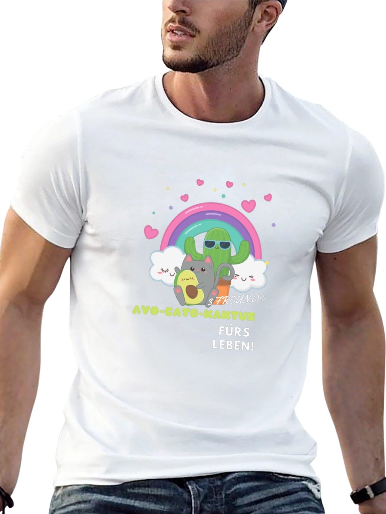 Cute Cartoon Friends Graphic Tee