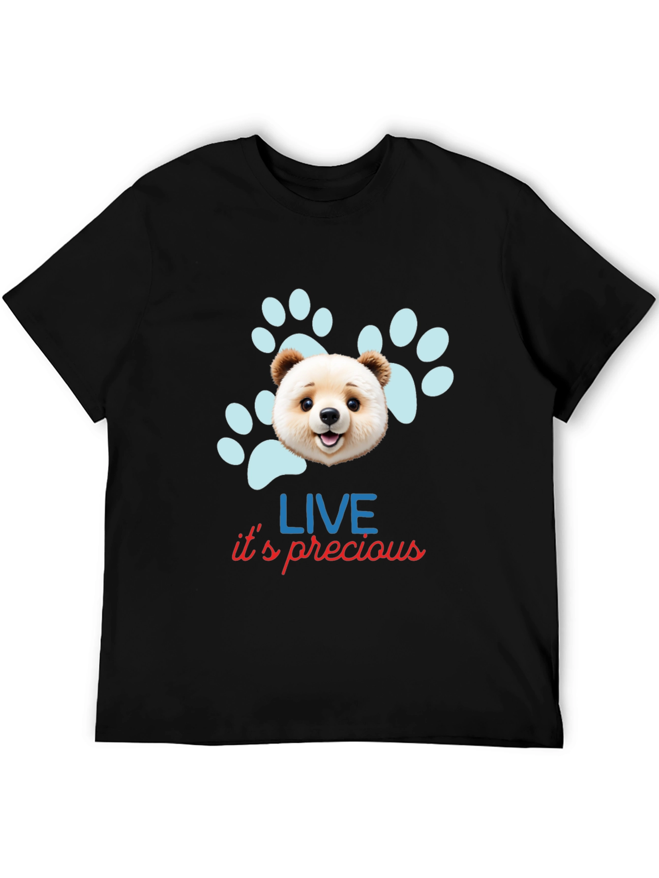 Cute Bear Paw Print Graphic Tee