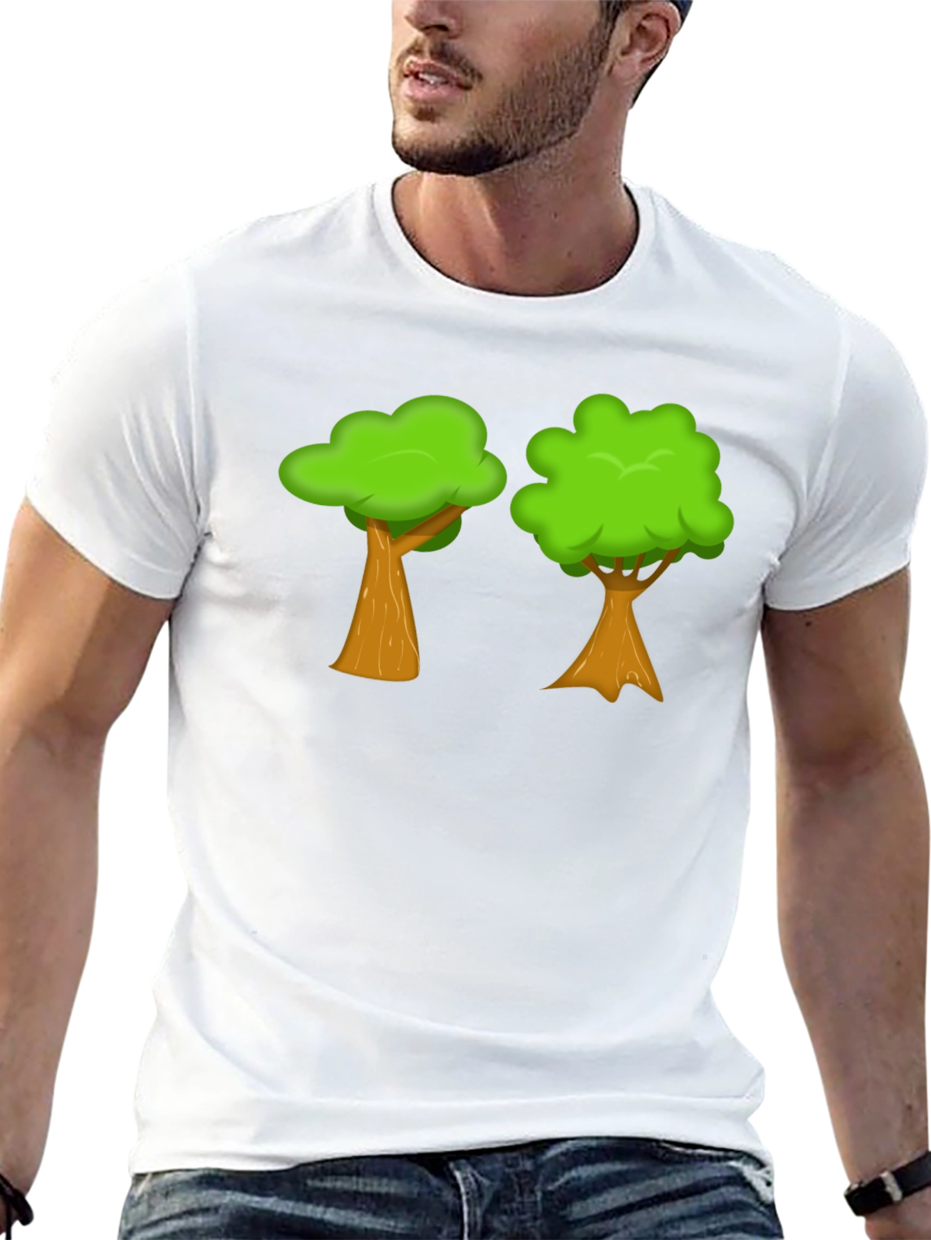 Cartoon Trees Graphic Tee - Nature Lover Shirt