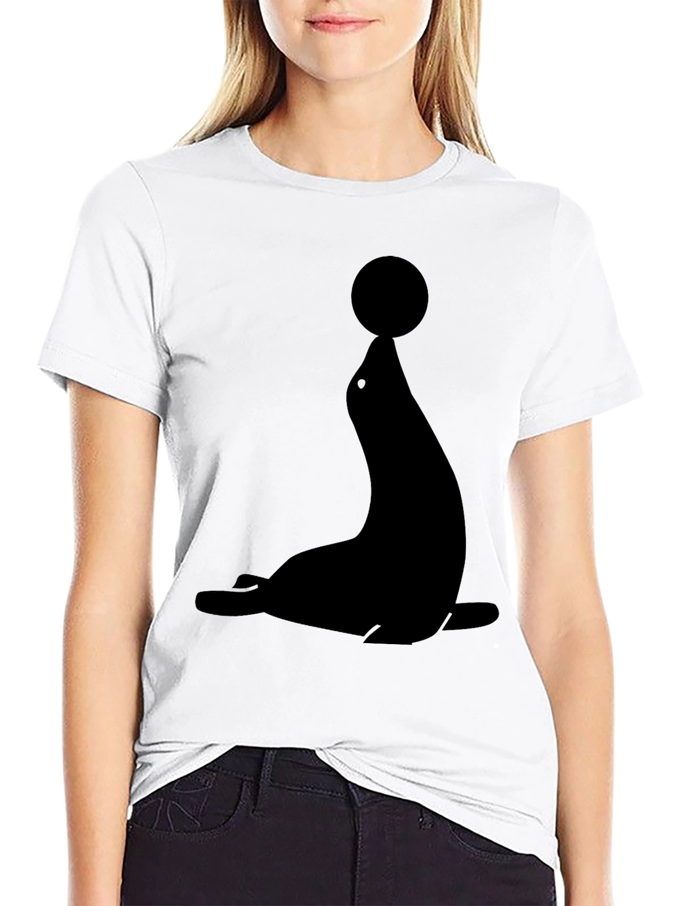 Seal Balancing Ball Graphic T-Shirt