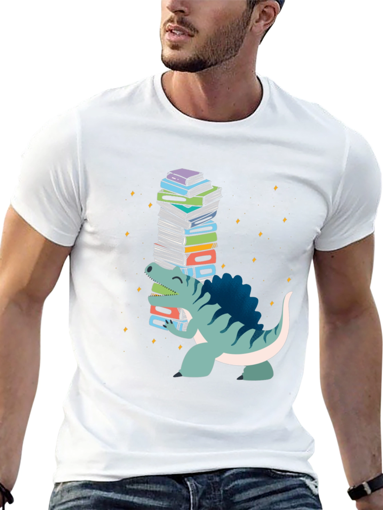 Book Loving Dino Graphic Tee