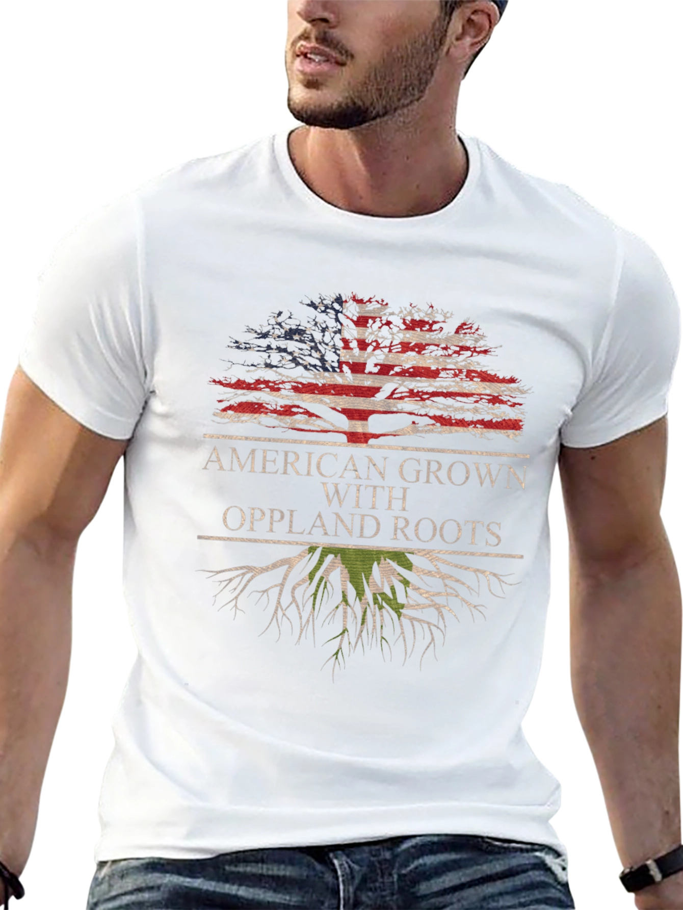 American Grown Oppland Roots Tree T-Shirt