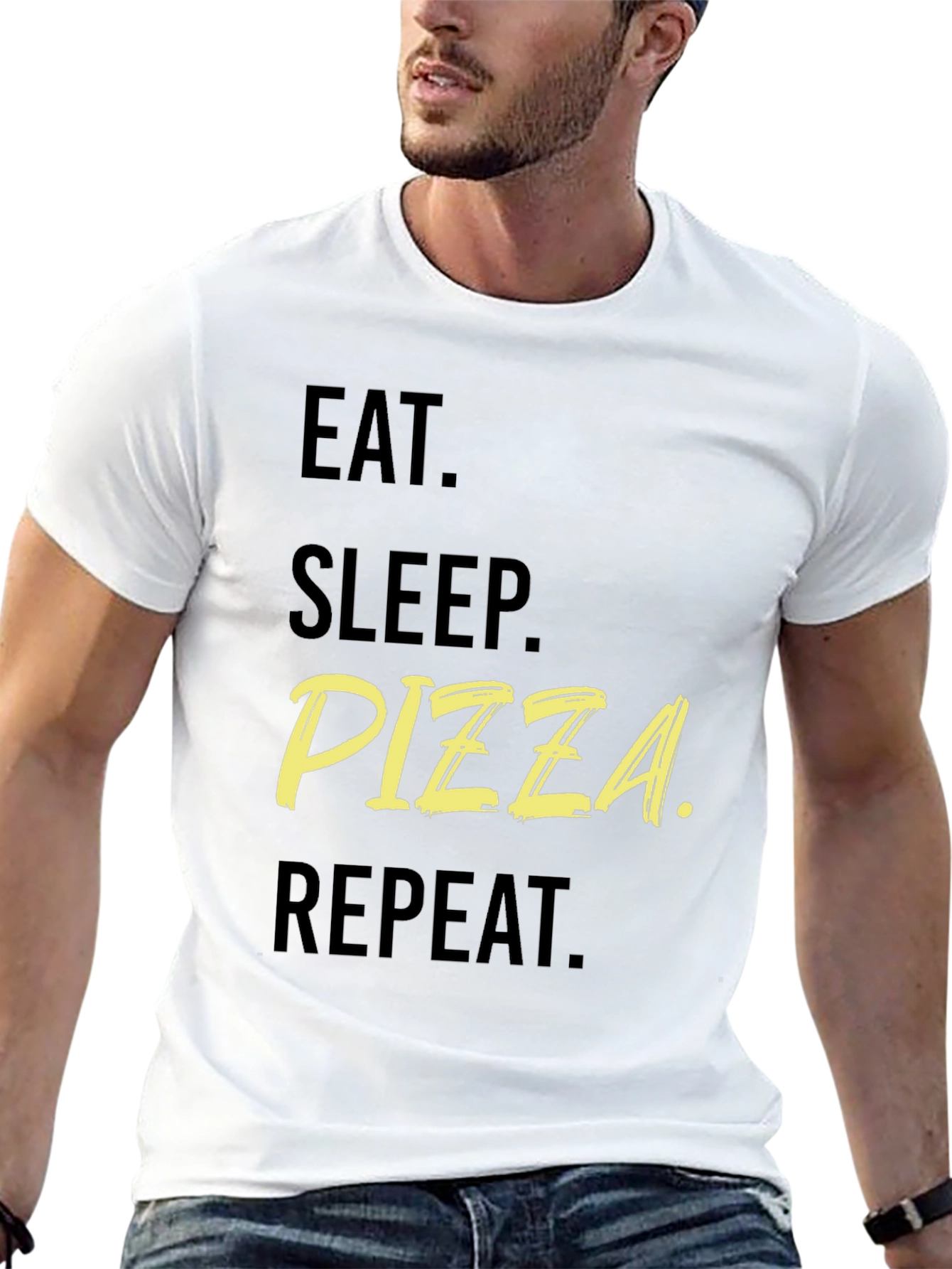 Eat Sleep Pizza Repeat Graphic T-Shirt