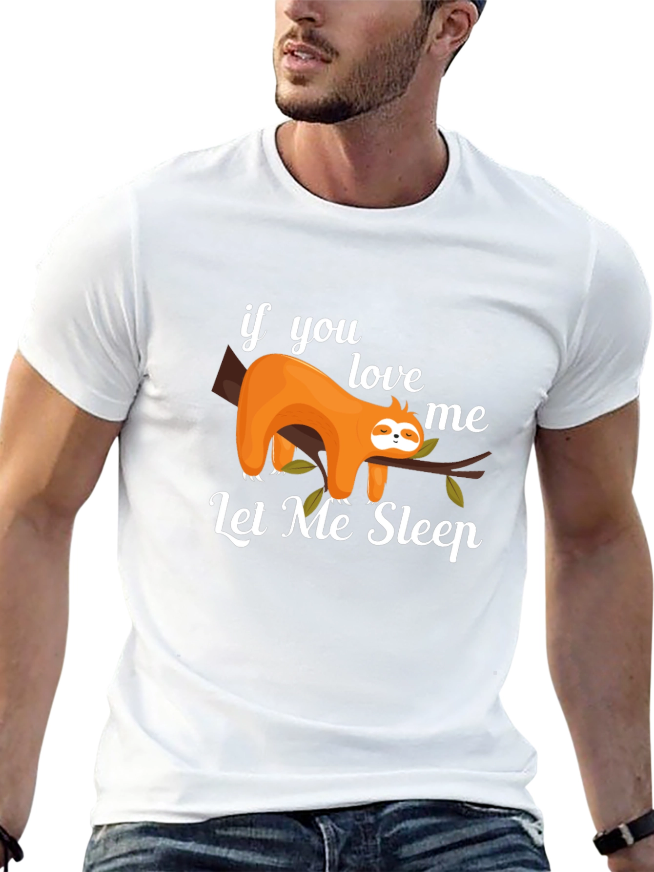 Lazy Sloth Graphic Tee - Let Me Sleep T-Shirt