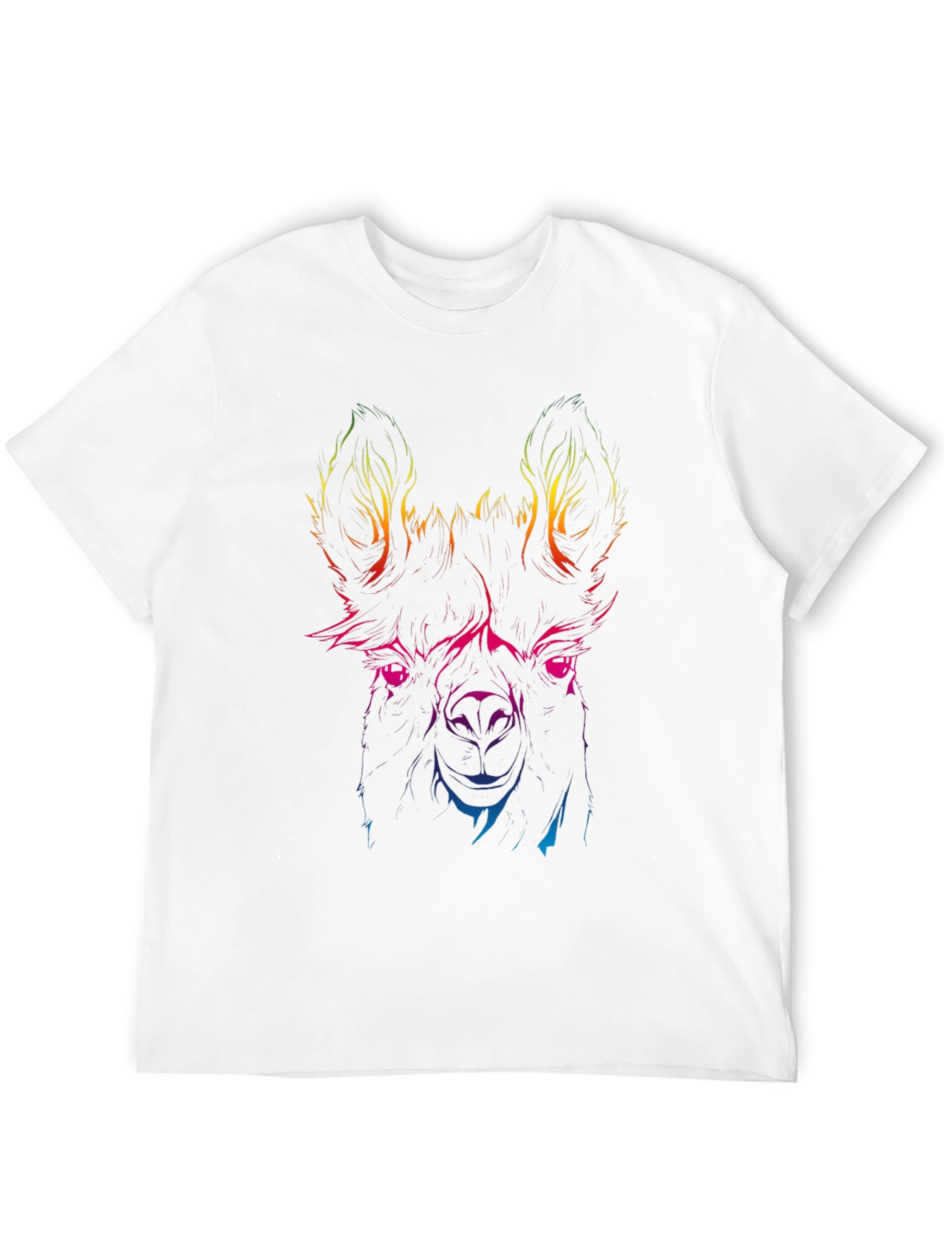 Rainbow Llama Graphic Tee - Mens Black T-Shirt