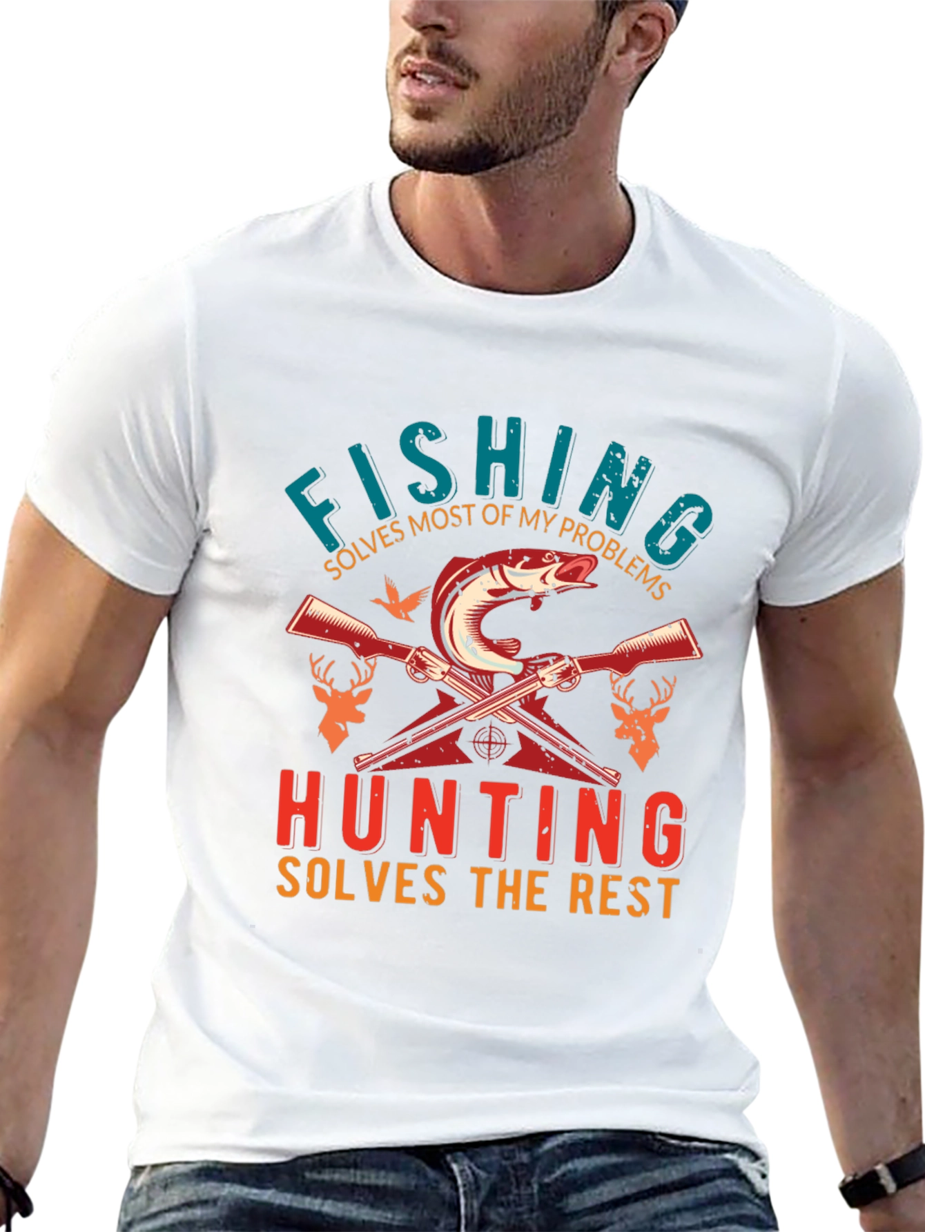Fishing and Hunting Graphic Tee