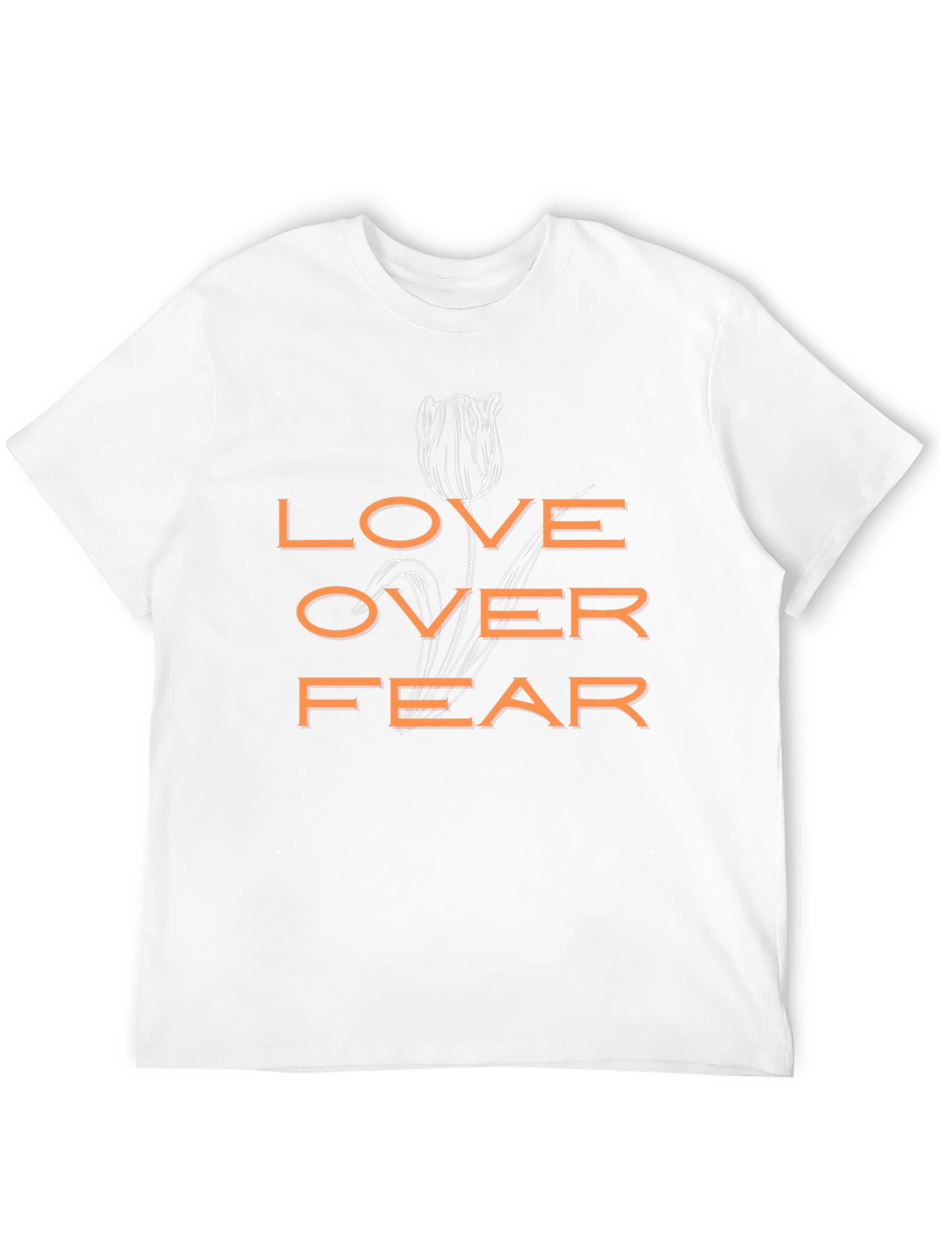 Love Over Fear Graphic Print Black T-Shirt