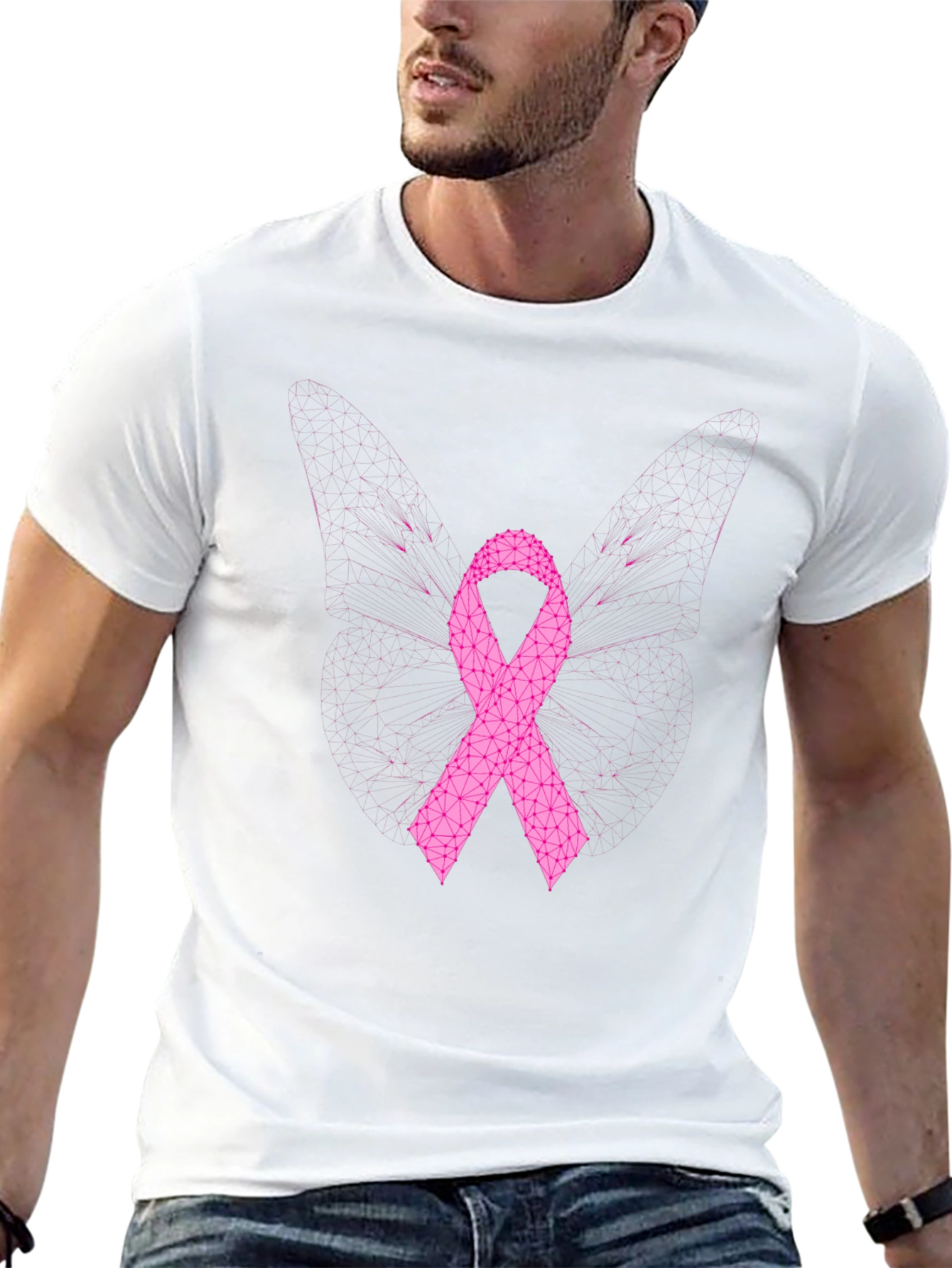 Pink Ribbon Support T-Shirt - Awareness Tee