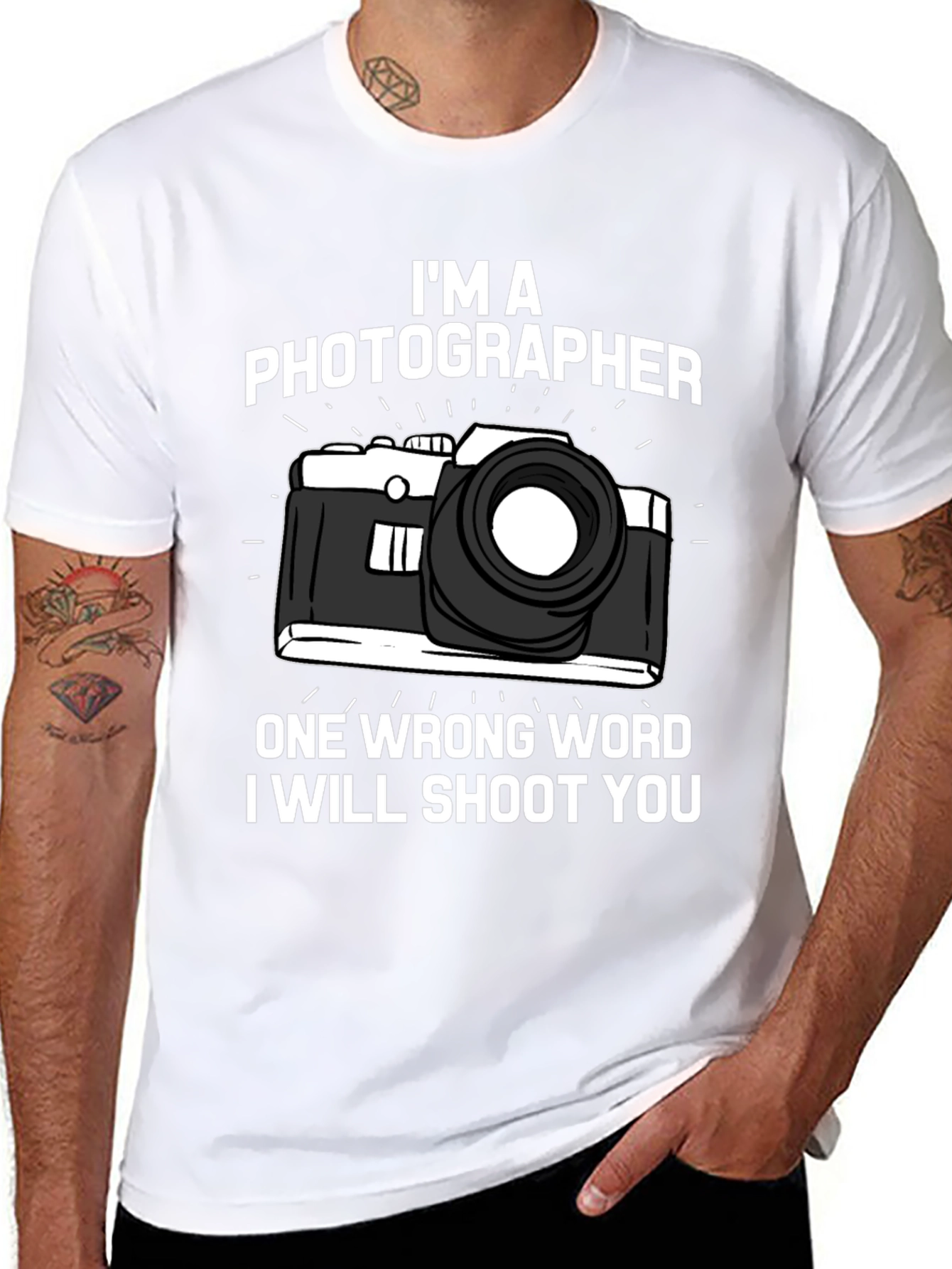 Photographer T-Shirt: Ill Shoot You Funny Camera Tee