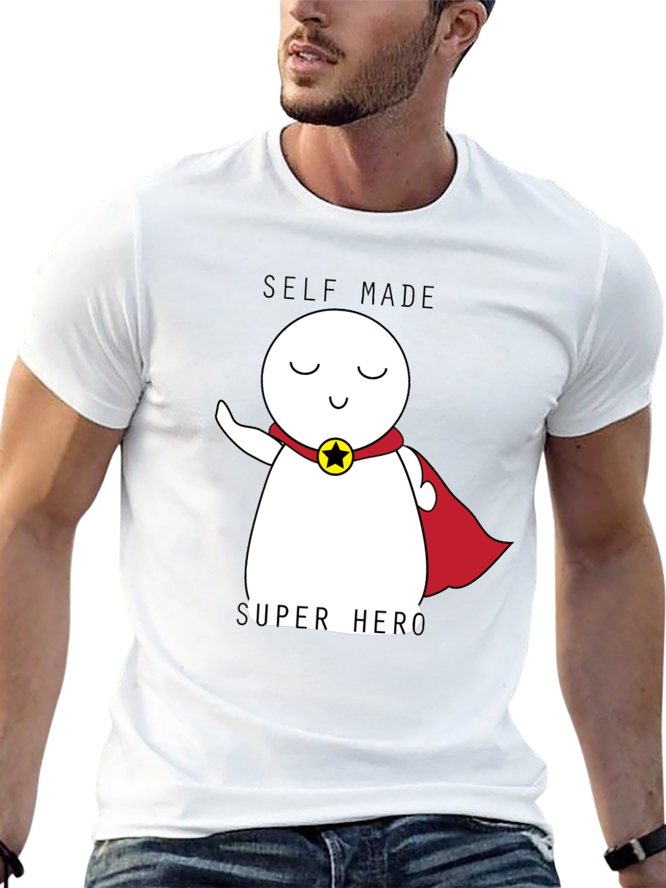 Self Made Super Hero Graphic T-Shirt