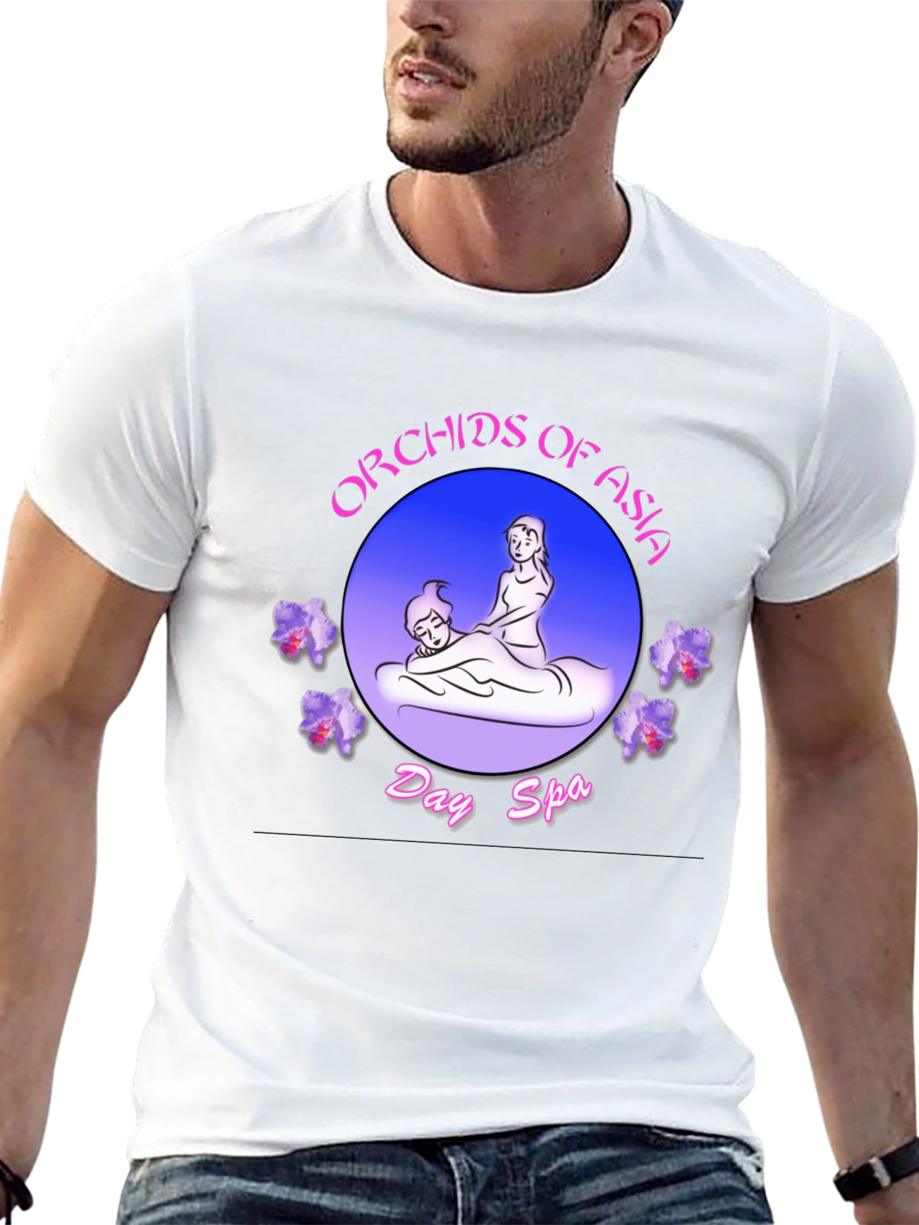 Orchids of Asia Day Spa Black T-Shirt