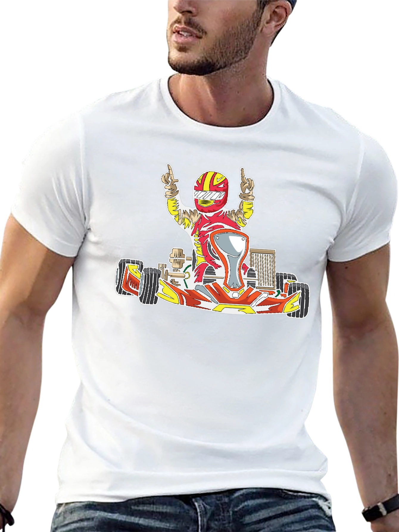 Kart Racer Graphic T-Shirt - Black