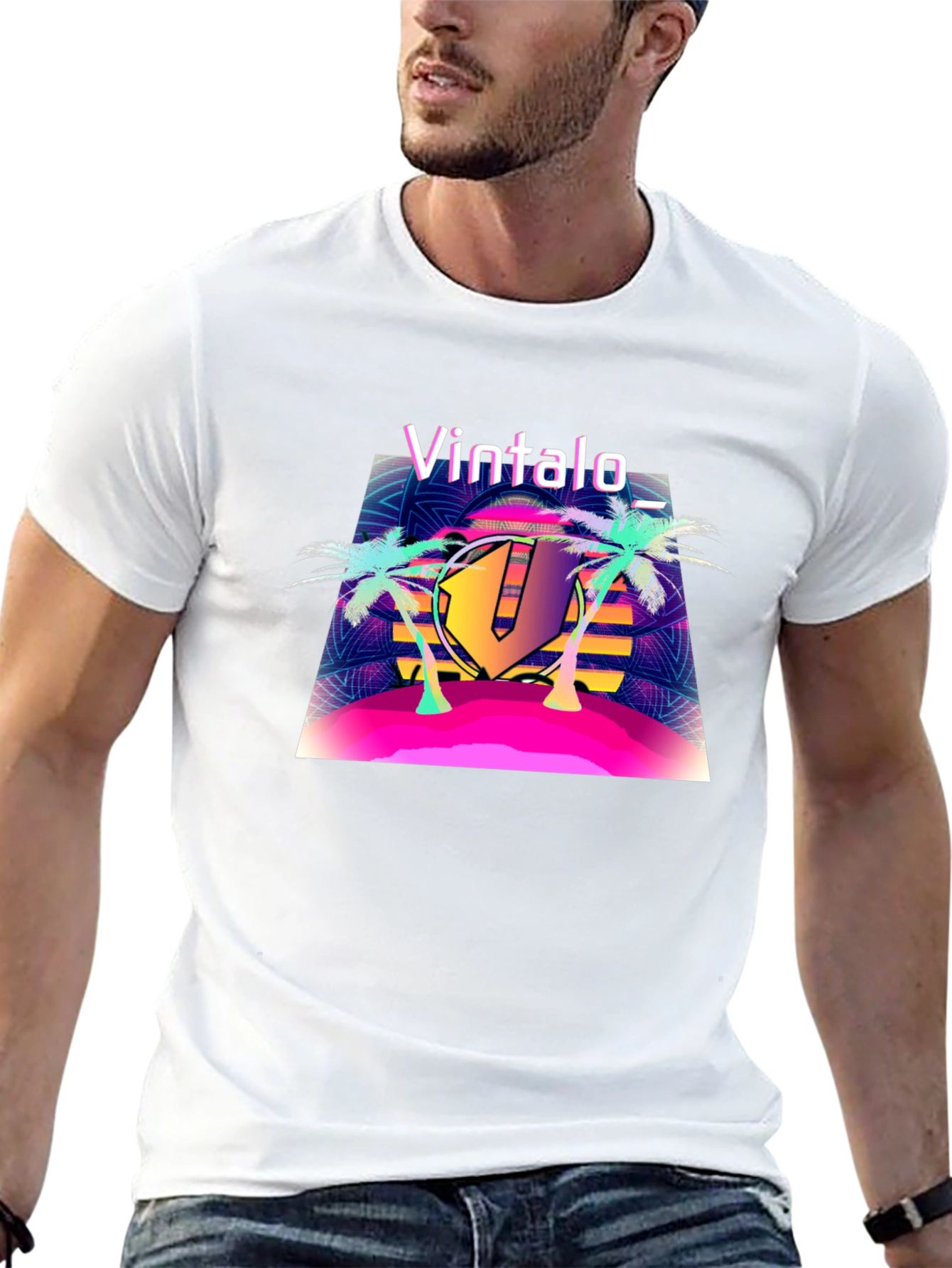 Vintalo Retro Palm Sunset T-Shirt