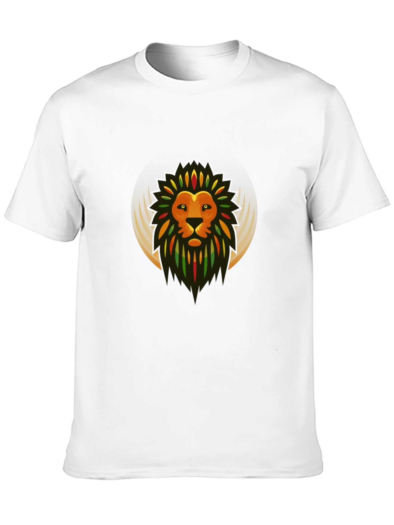 Rasta Lion Graphic Tee - Stylish Black T-Shirt