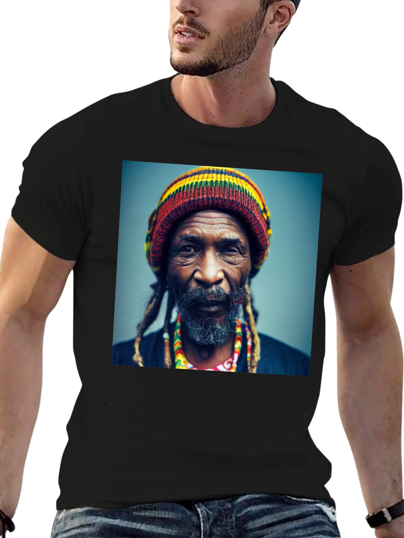 Rasta Man Graphic Tee - Cool Reggae Style