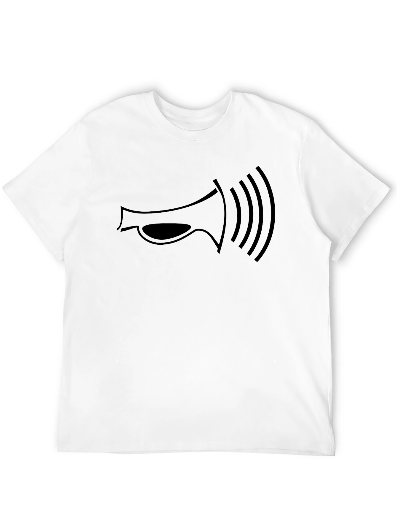 Abstract Horn Graphic Tee - Modern Style
