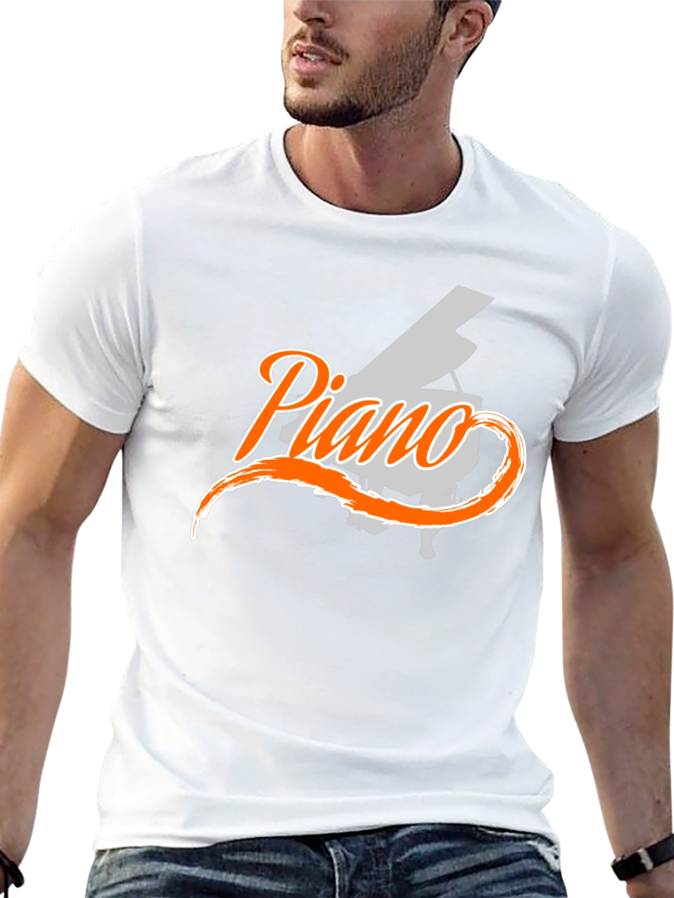 Piano Graphic T-Shirt - Music Lover Tee